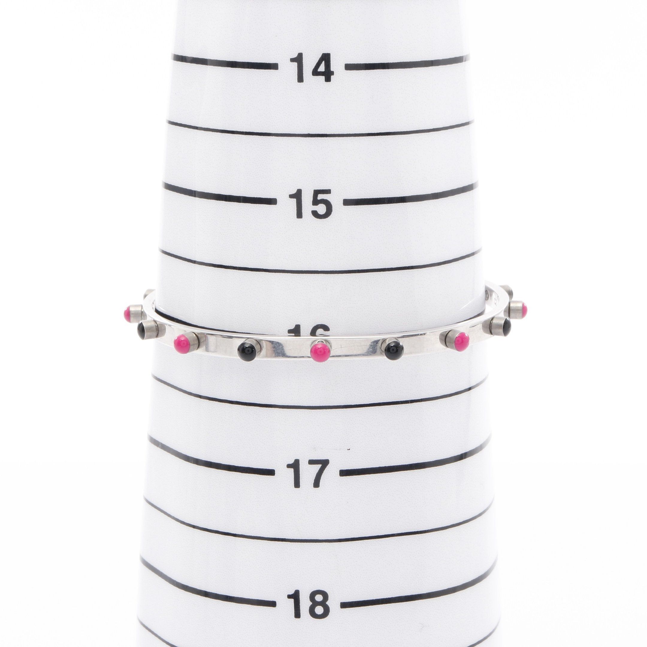 Celine Celine Bangle Silver Pink Black Size ONE SIZE - 4 Thumbnail