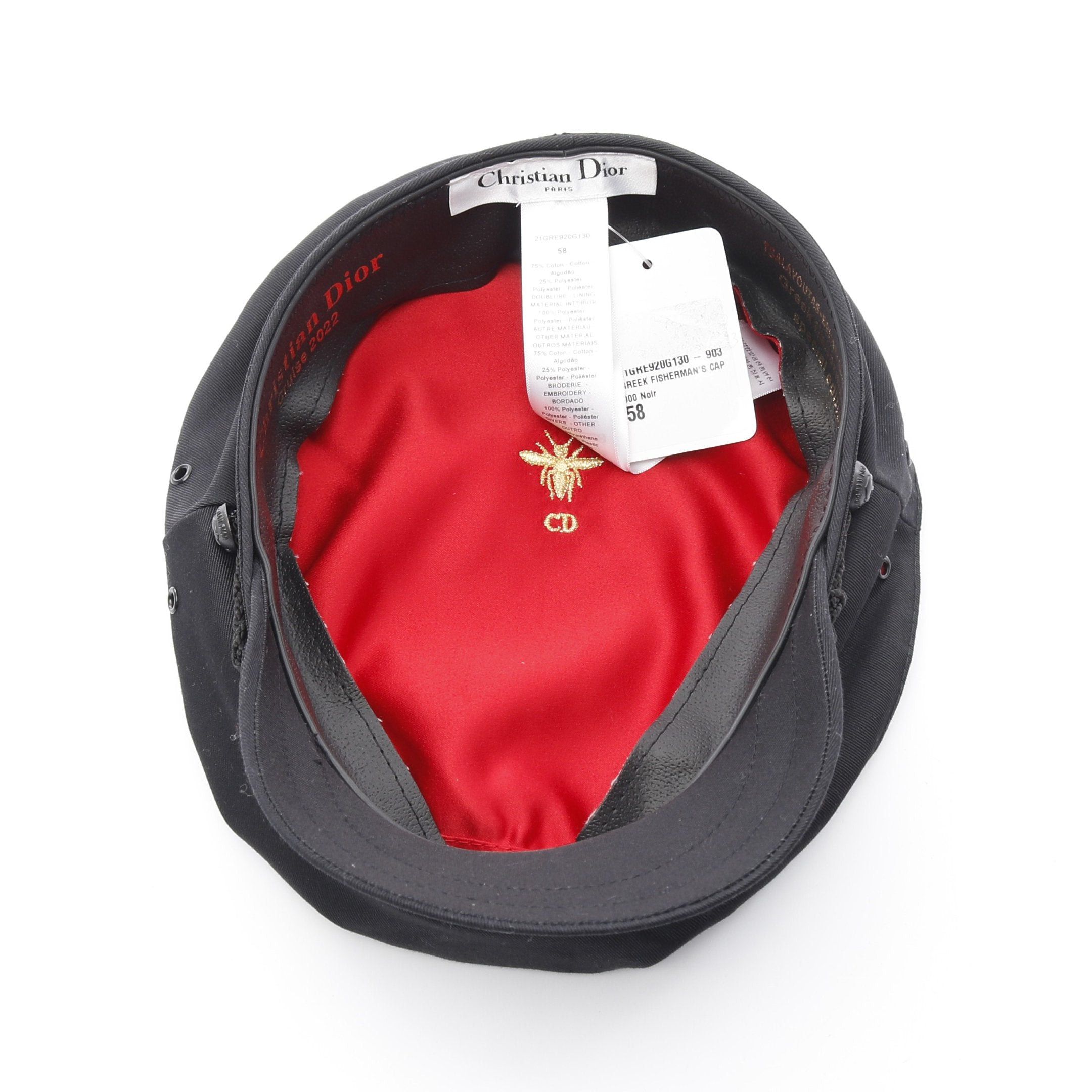 Dior Dior Casquette Hat Cotton Black Size ONE SIZE - 3 Thumbnail