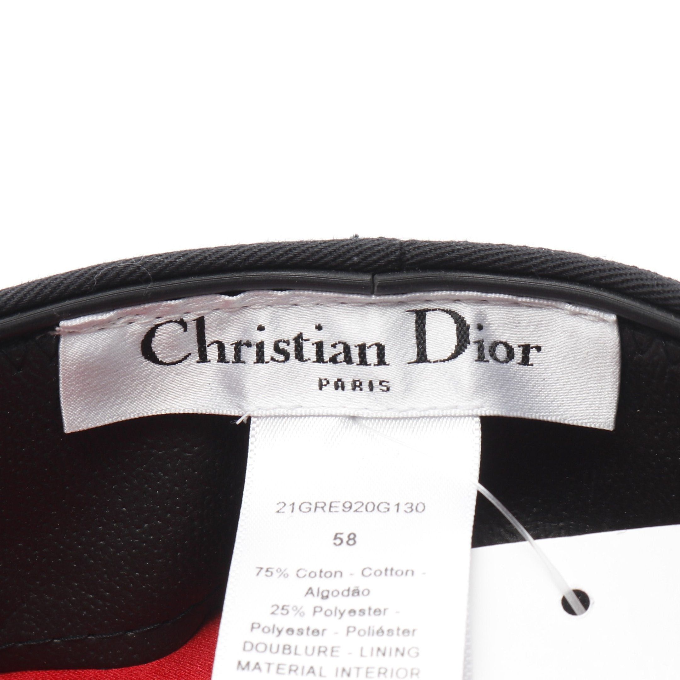 Dior Dior Casquette Hat Cotton Black Size ONE SIZE - 4 Thumbnail