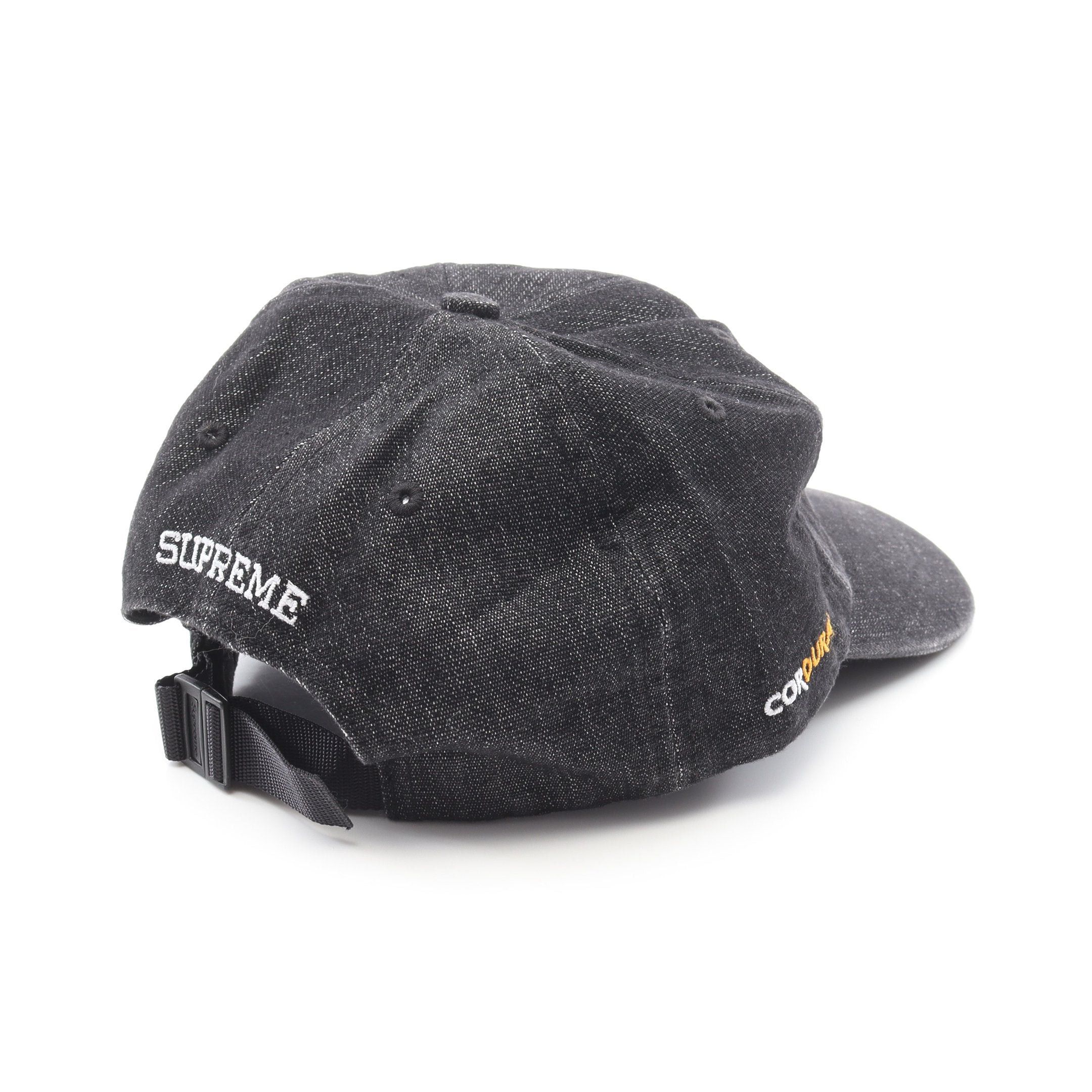 Supreme Supreme Cordura Denim Small Box 6-Panel Cap Cotton Black Size ONE SIZE - 2 Thumbnail
