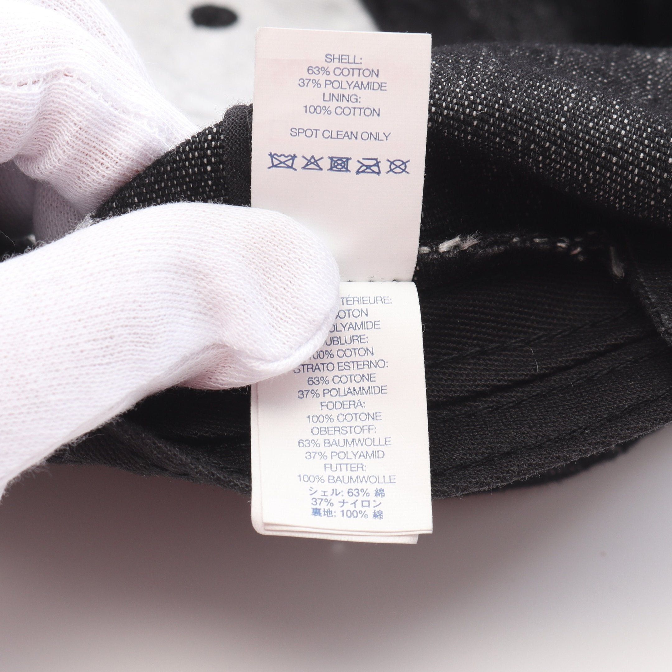 Supreme Supreme Cordura Denim Small Box 6-Panel Cap Cotton Black Size ONE SIZE - 5 Thumbnail