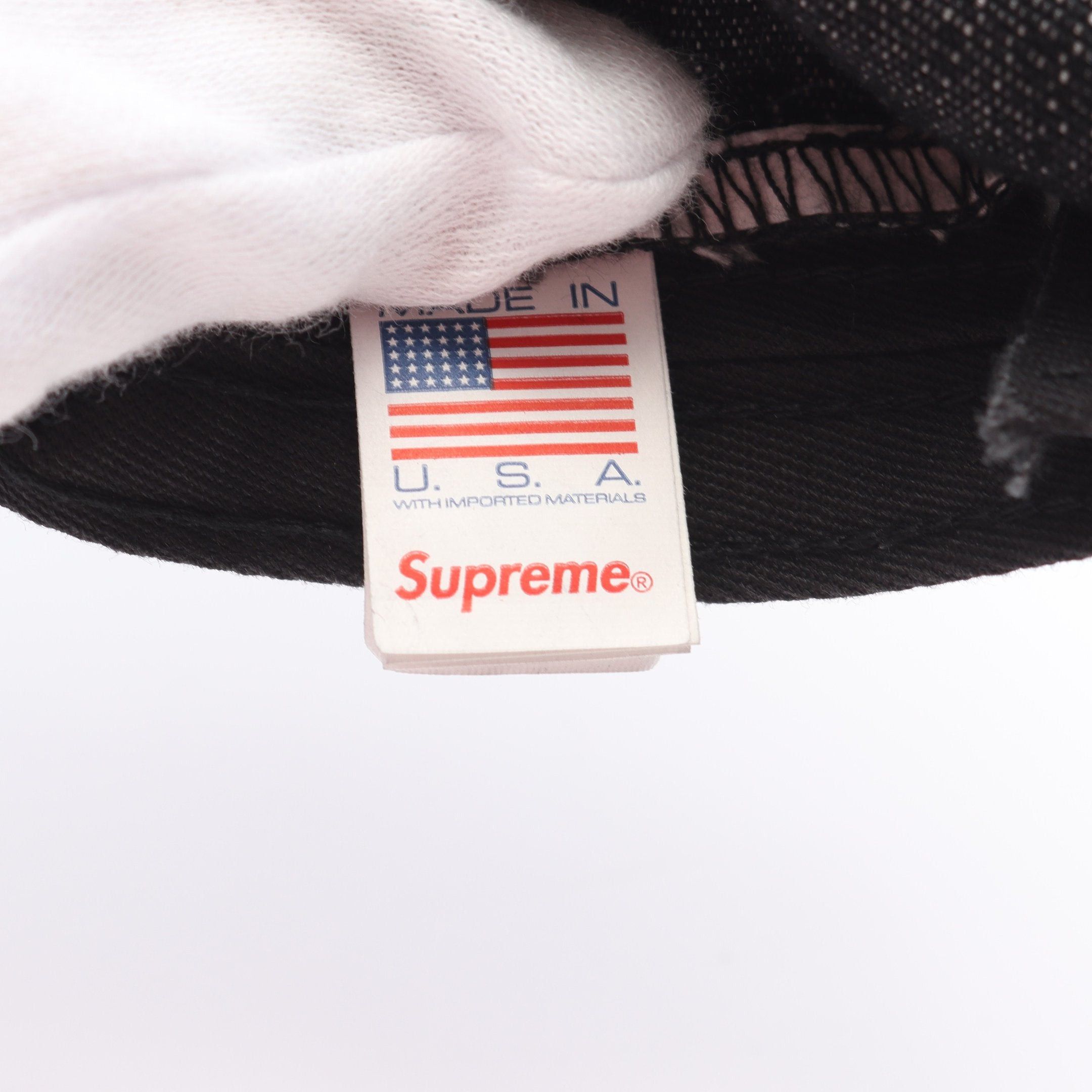 Supreme Supreme Cordura Denim Small Box 6-Panel Cap Cotton Black Size ONE SIZE - 4 Thumbnail