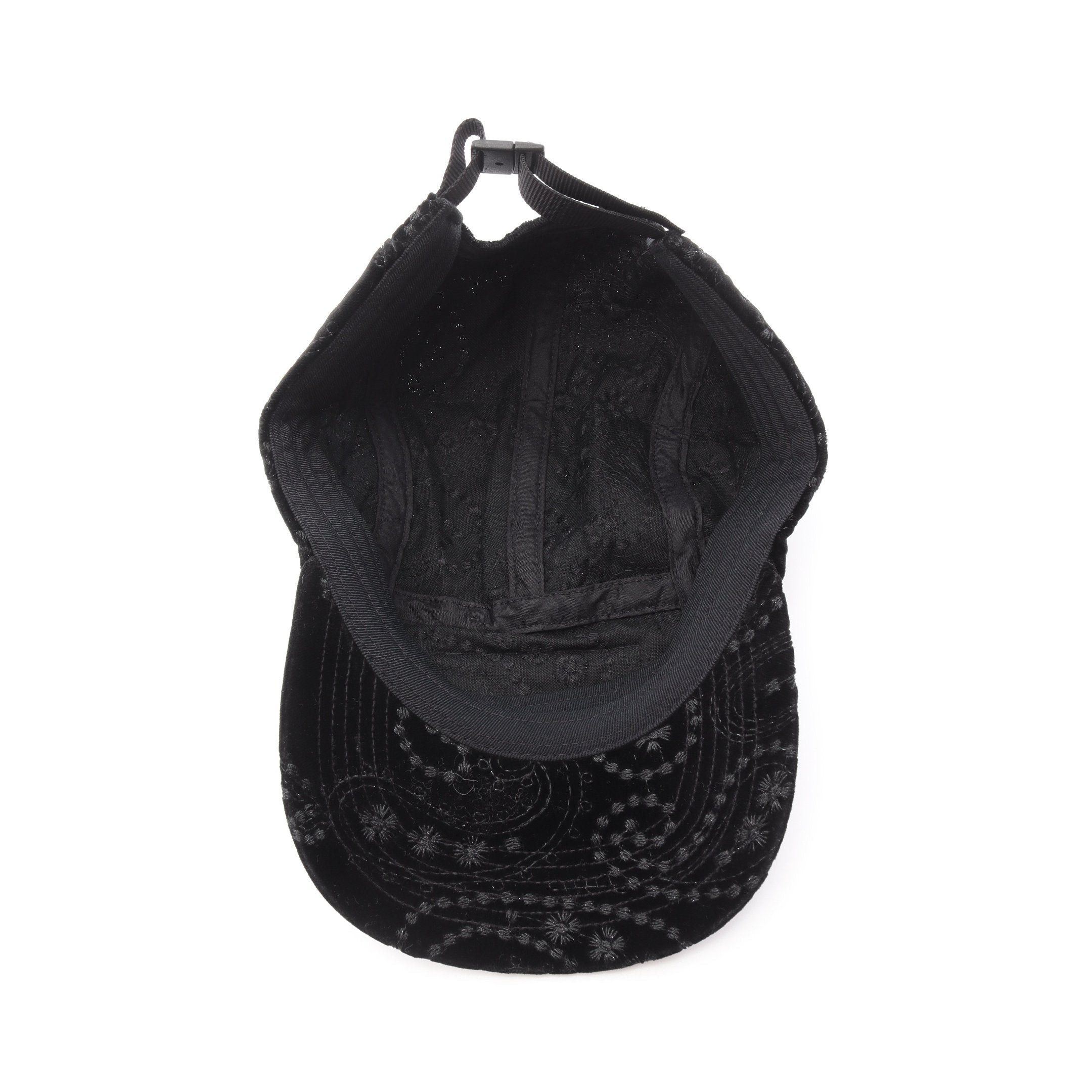 Supreme Supreme Velvet Paisley Camp Cap Cotton Black Size ONE SIZE - 3 Thumbnail