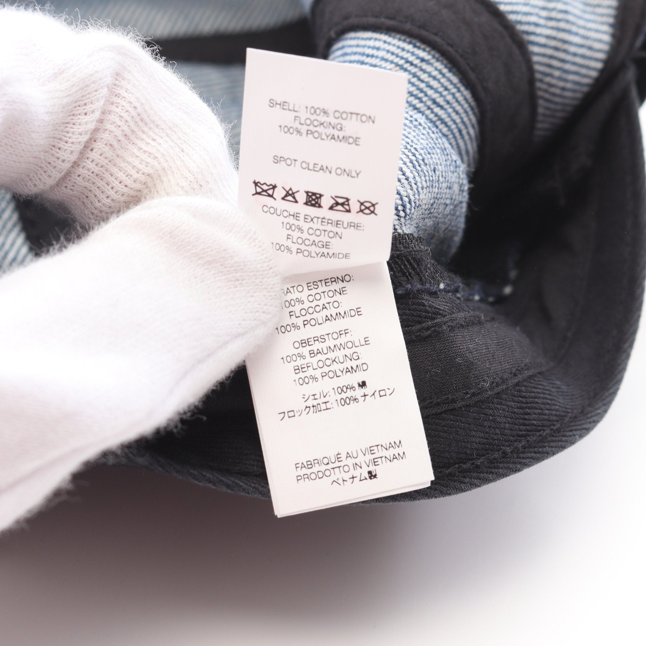 Supreme Supreme Flocked Denim Camp Cap Cotton Blue Size ONE SIZE - 5 Thumbnail