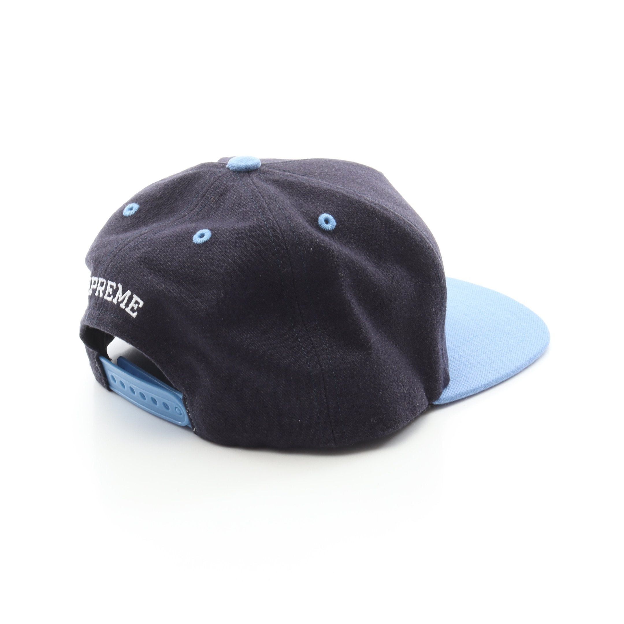 Supreme Supreme Bones Logo Cap Wool Navy Light Blue Size ONE SIZE - 2 Thumbnail