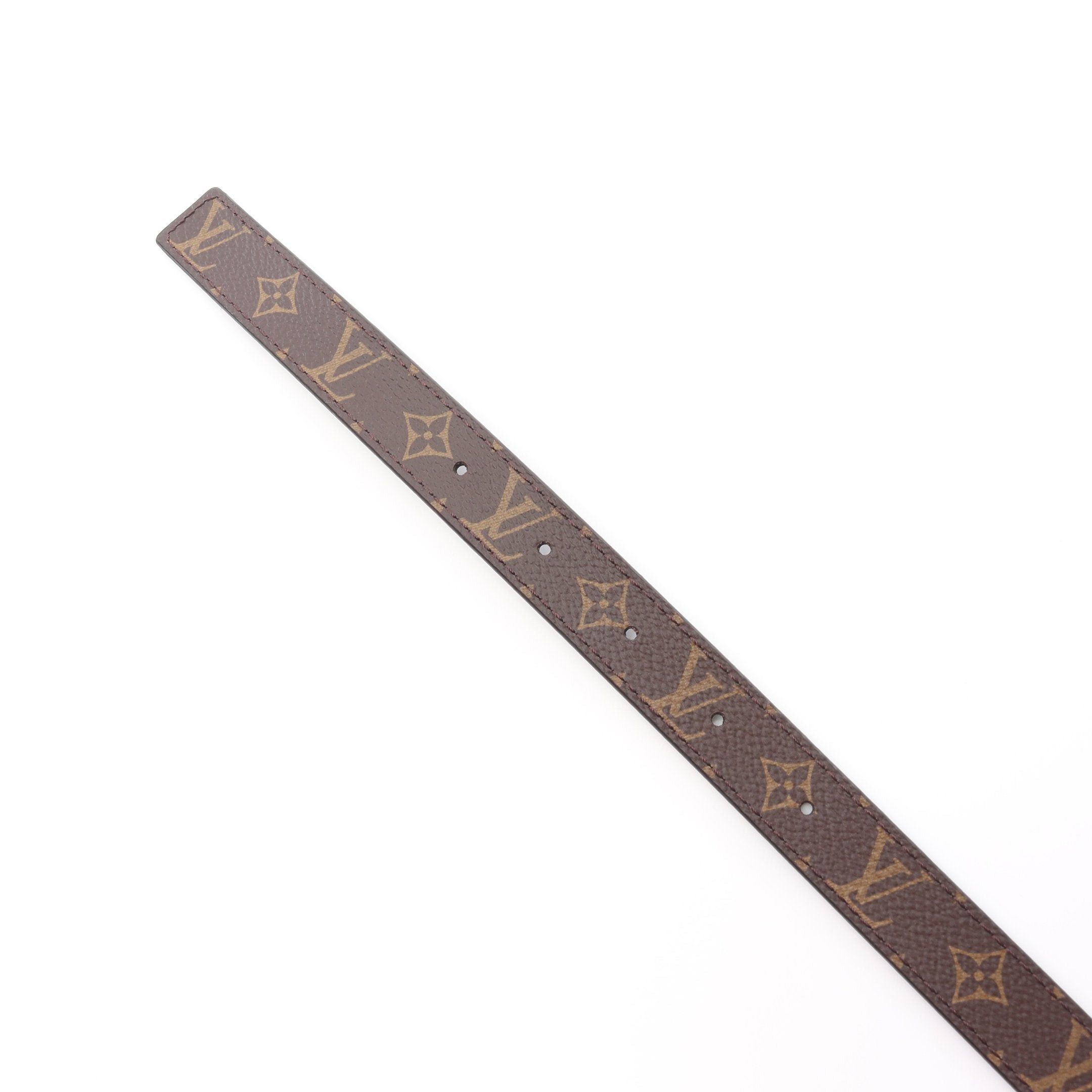 Louis Vuitton Louis Vuitton Lv Iconic Monogram Belt Leather Brown Black Size ONE SIZE - 3 Thumbnail