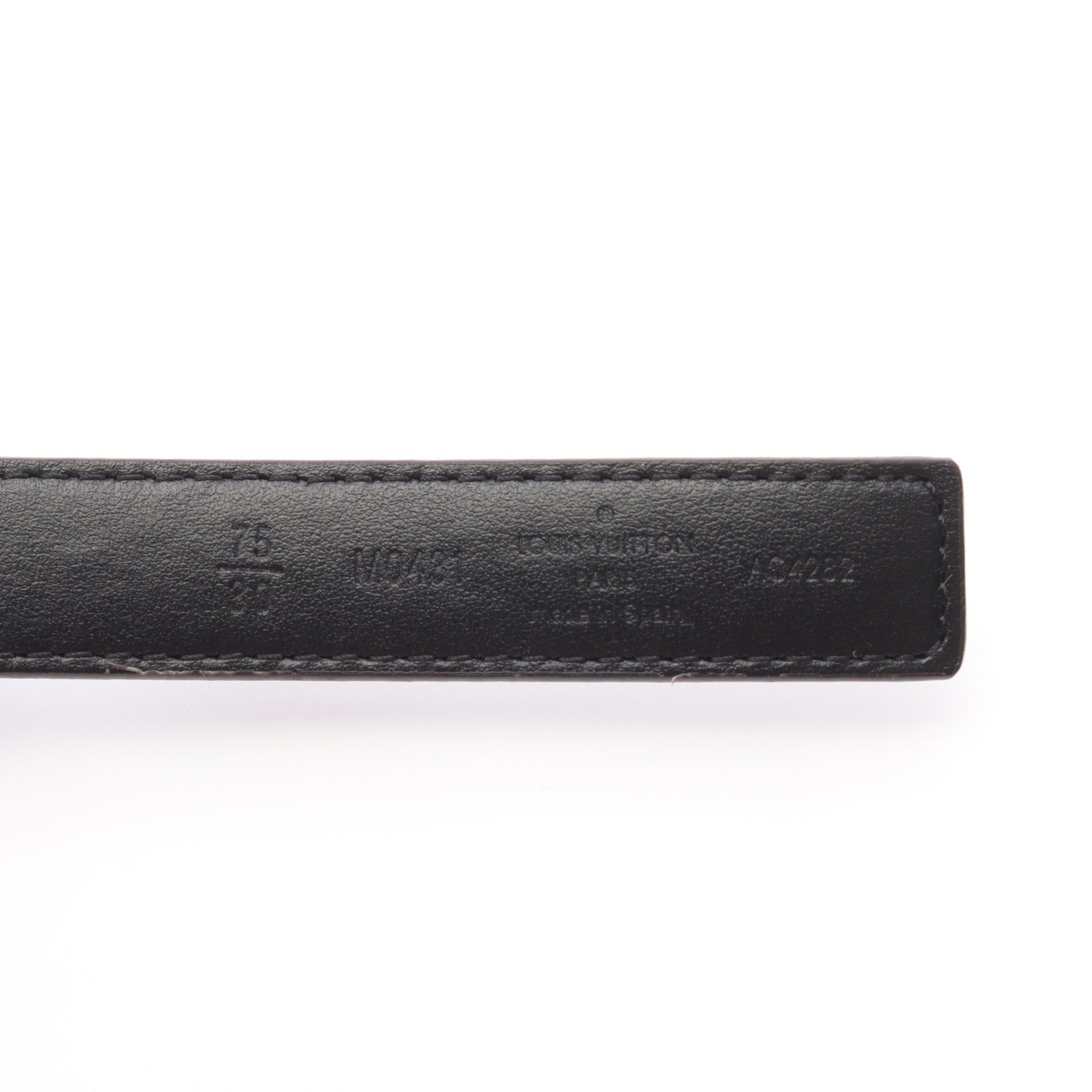 Louis Vuitton Louis Vuitton Lv Iconic Monogram Belt Leather Brown Black Size ONE SIZE - 4 Thumbnail
