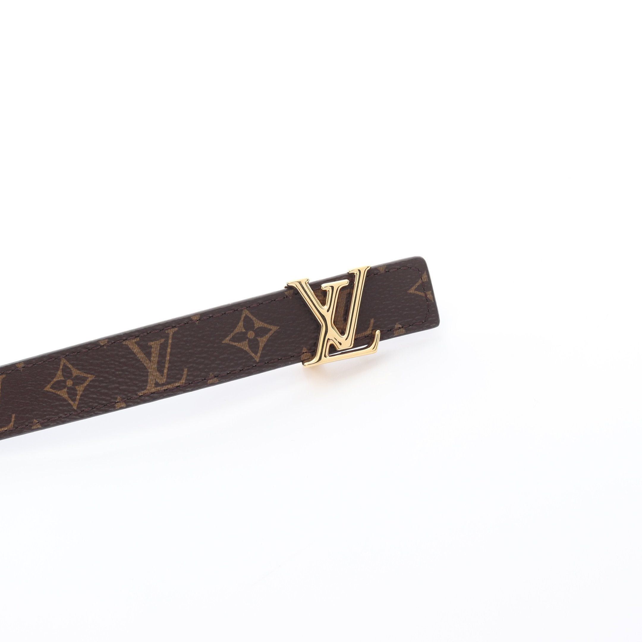 Louis Vuitton Louis Vuitton Lv Iconic Monogram Belt Leather Brown Black Size ONE SIZE - 2 Thumbnail