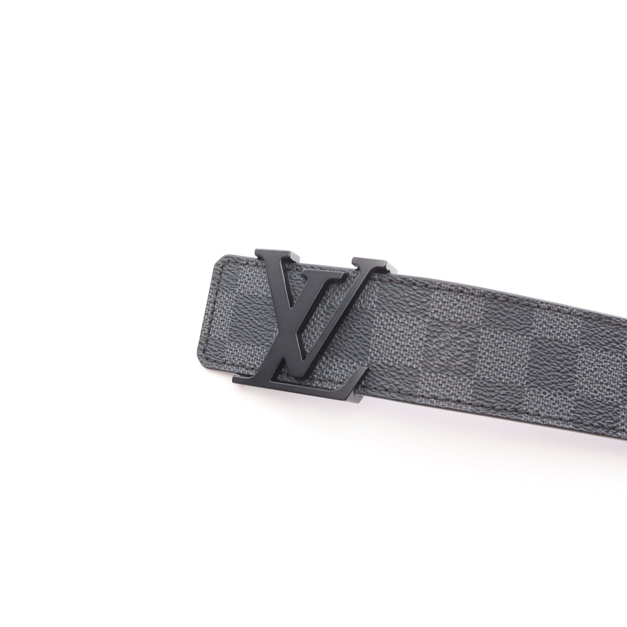Louis Vuitton Louis Vuitton Ceinture Lv Initial Damier Graphite Belt Black Size ONE SIZE - 2 Thumbnail
