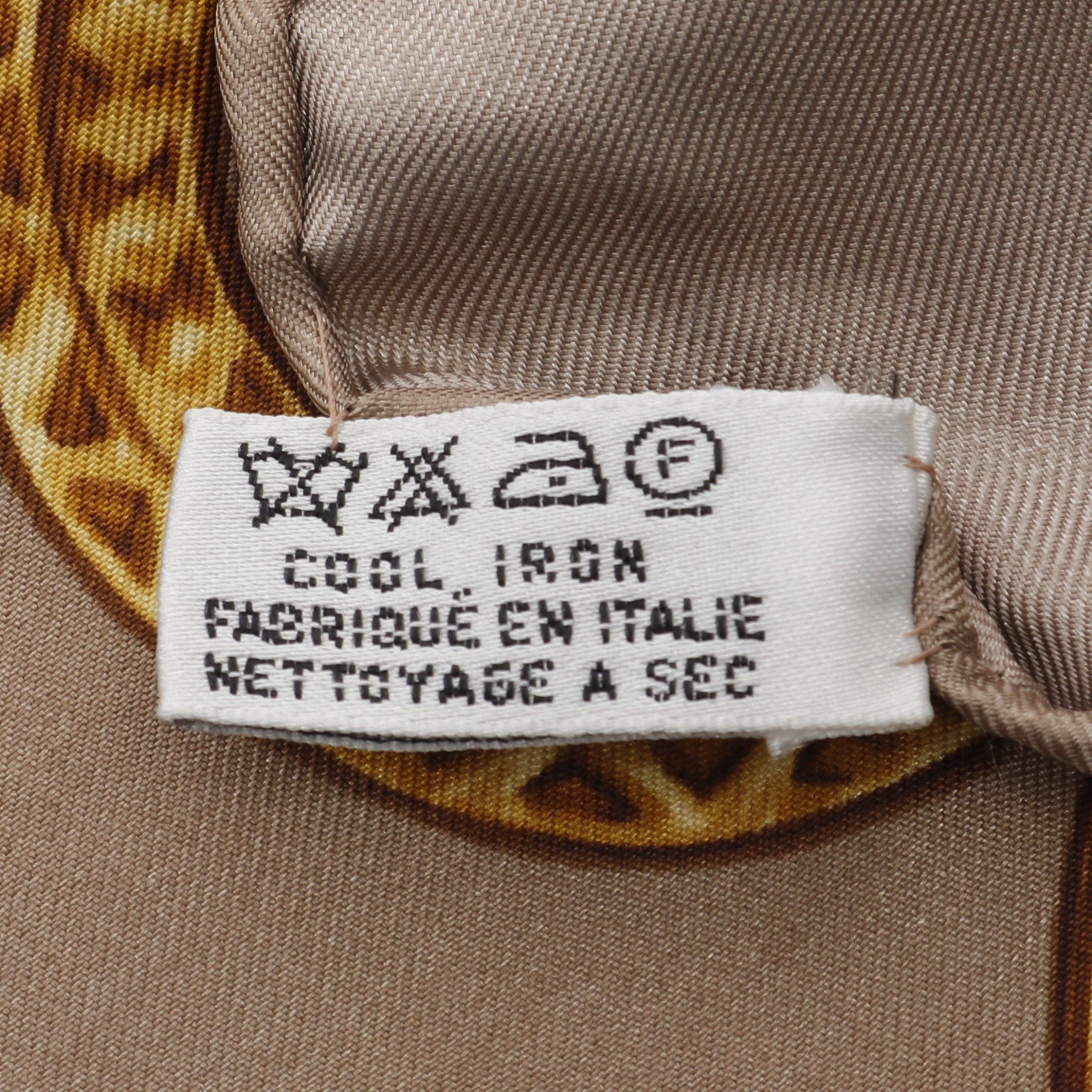Chanel Chanel Coco Mark Scarf Silk Brown Gold Multicolor Size ONE SIZE - 4 Thumbnail