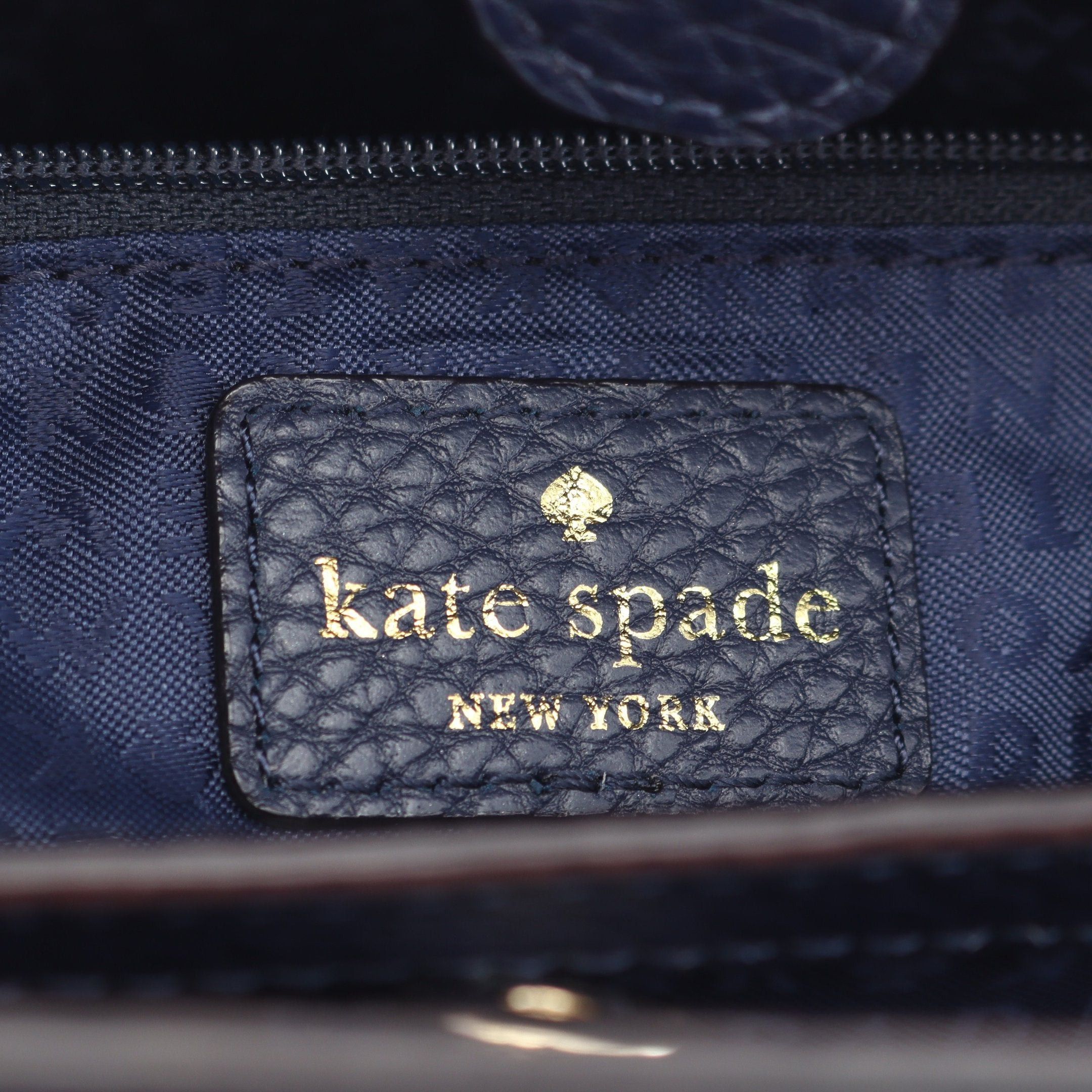 Kate Spade Kate Spade Chantal Bridge Place Handbag Leather Navy Size ONE SIZE - 4 Thumbnail
