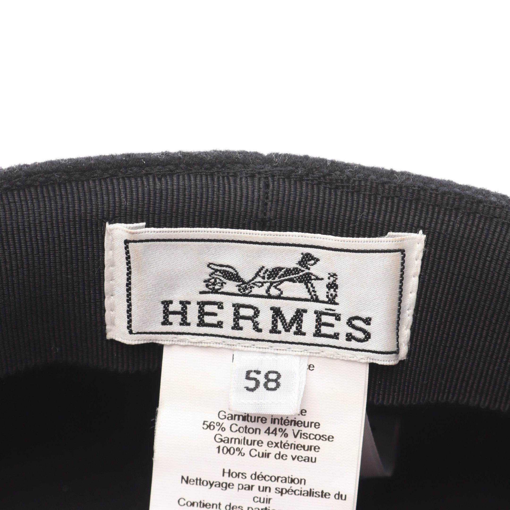 Hermes Hermes Casquette Hat Wool Black Size ONE SIZE - 4 Thumbnail