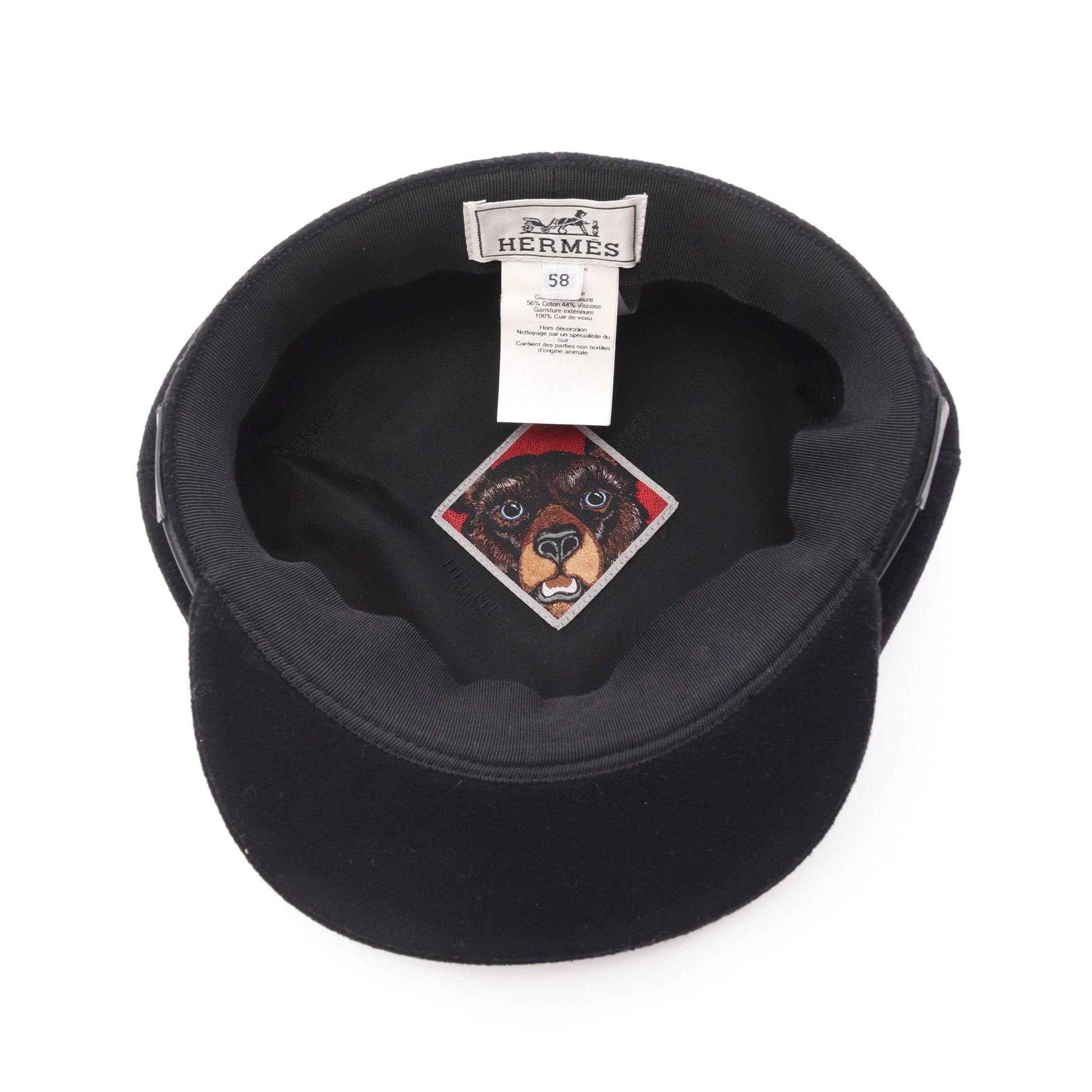 Hermes Hermes Casquette Hat Wool Black Size ONE SIZE - 3 Thumbnail