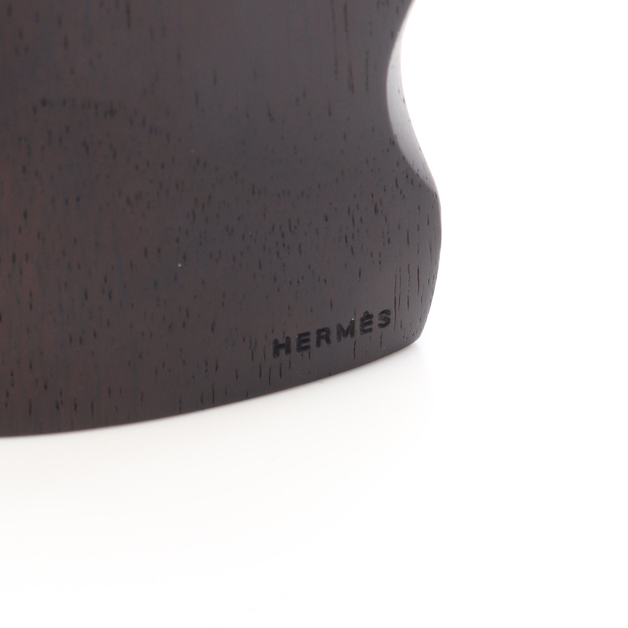 Hermes Hermes Paper Weight Samarkand Interior Mahogany Wood Dark Brown Size ONE SIZE - 3 Thumbnail