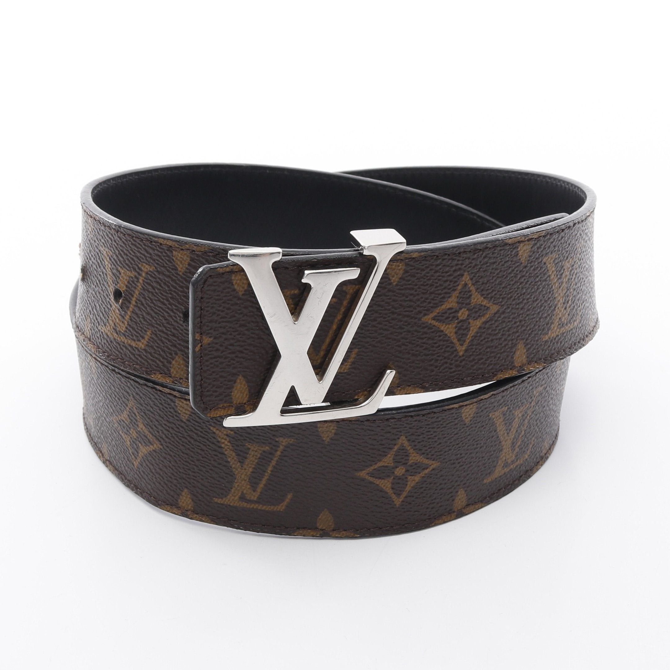 Louis Vuitton Louis Vuitton Ceinture Lv Initial 40Mm Monogram Belt Leather Brown Black Size ONE SIZE - 5 Thumbnail