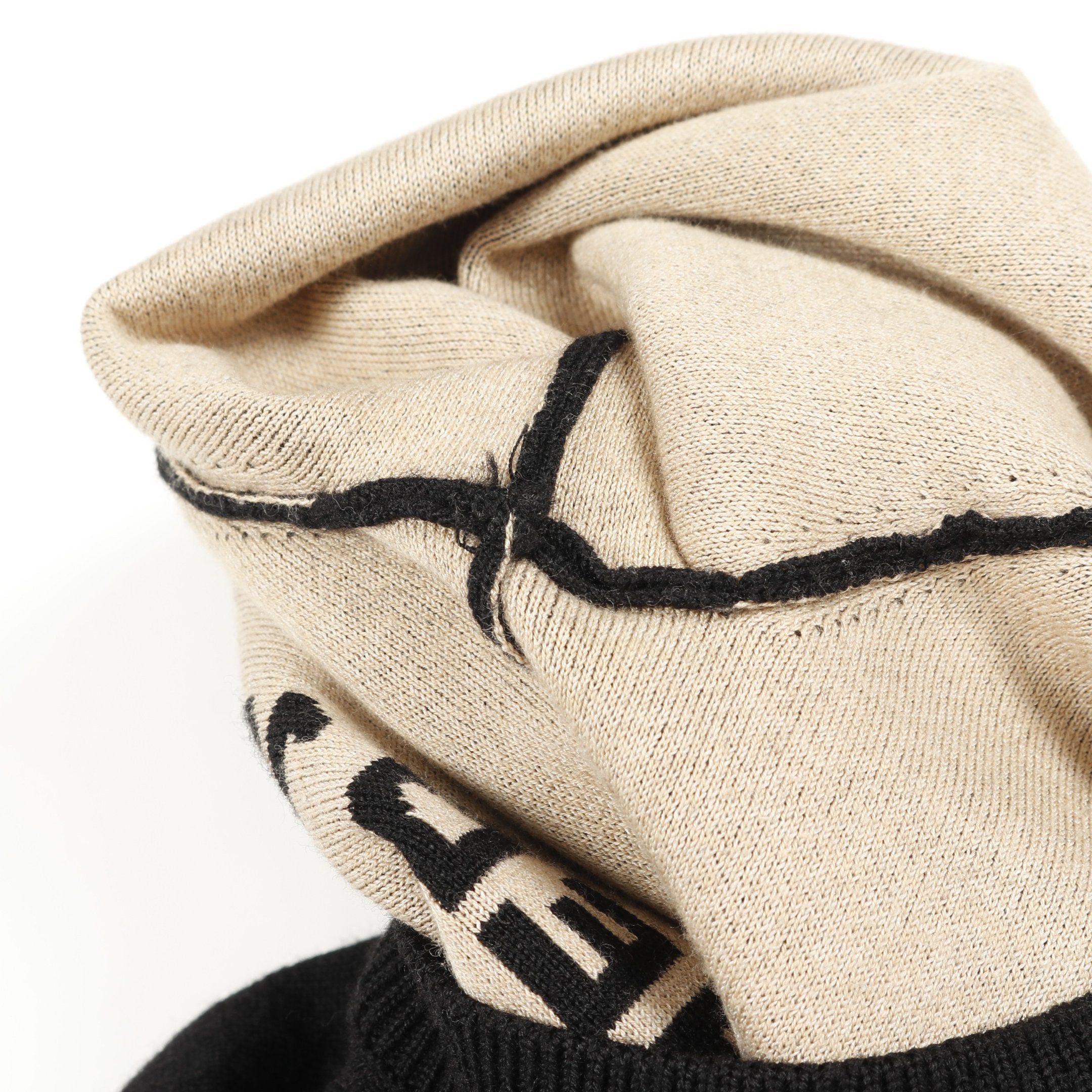 Burberry Burberry Horseferry Knit Cotton Black White Beige Size ONE SIZE - 9 Thumbnail