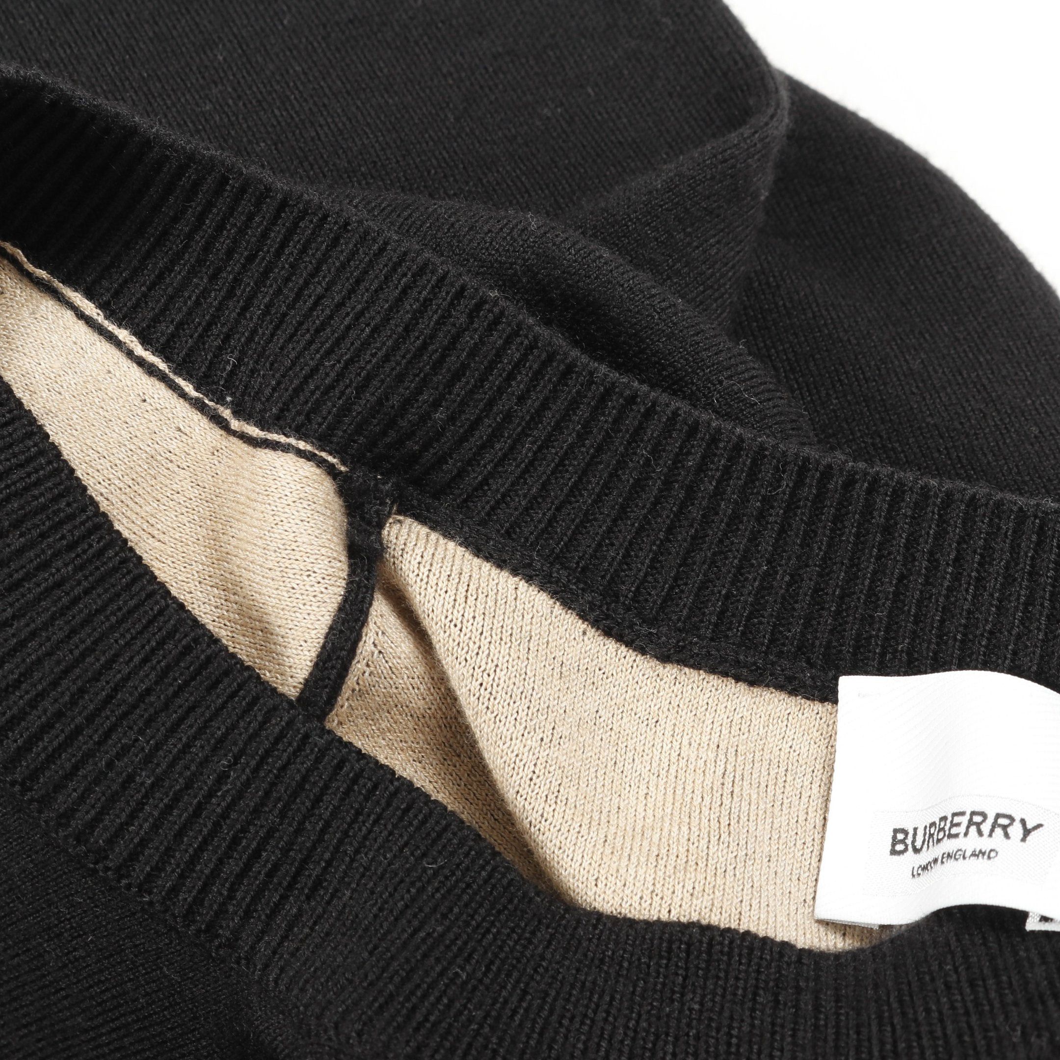 Burberry Burberry Horseferry Knit Cotton Black White Beige Size ONE SIZE - 8 Thumbnail