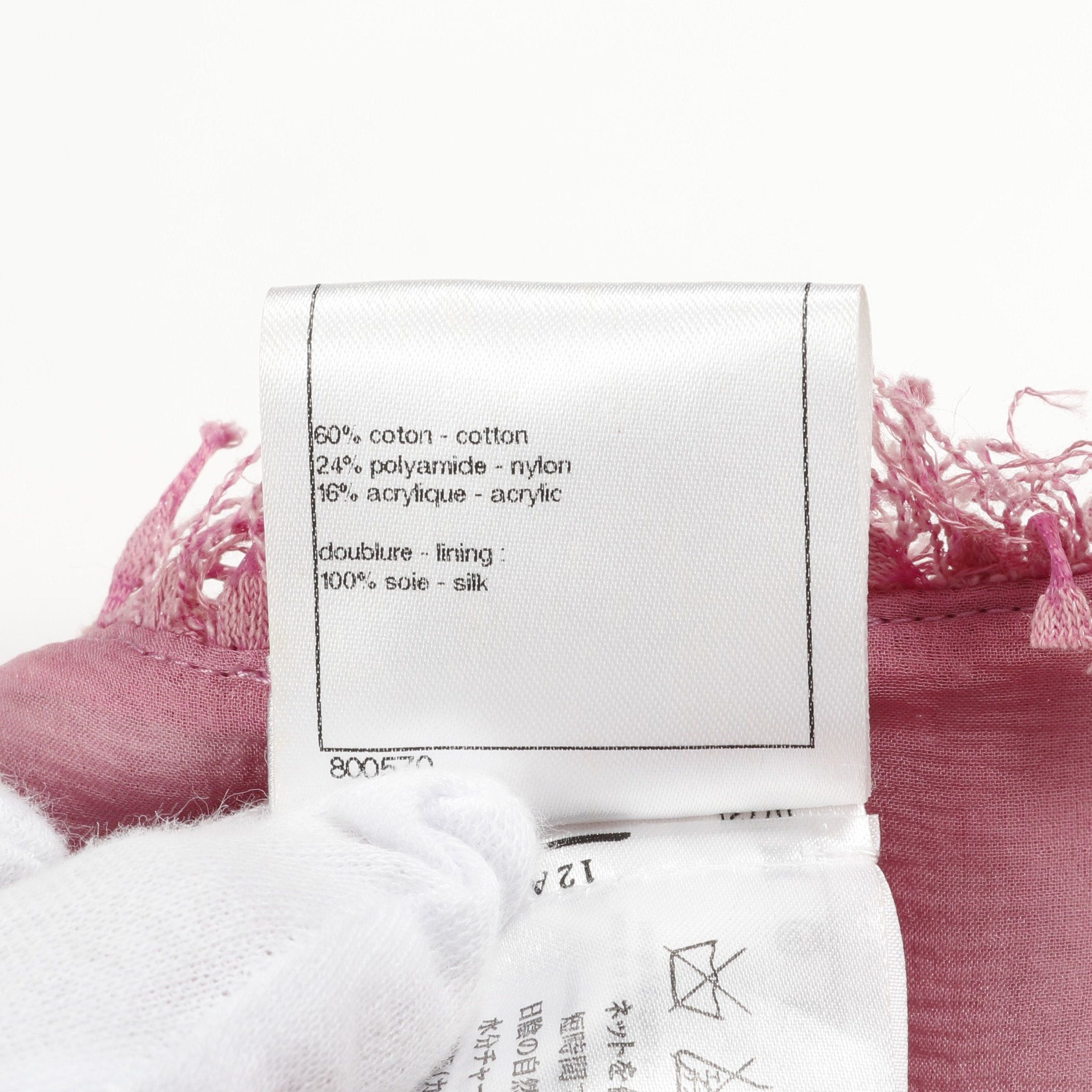 Chanel Chanel Tweed Blouse Cotton Nylon Pink Size ONE SIZE - 4 Thumbnail