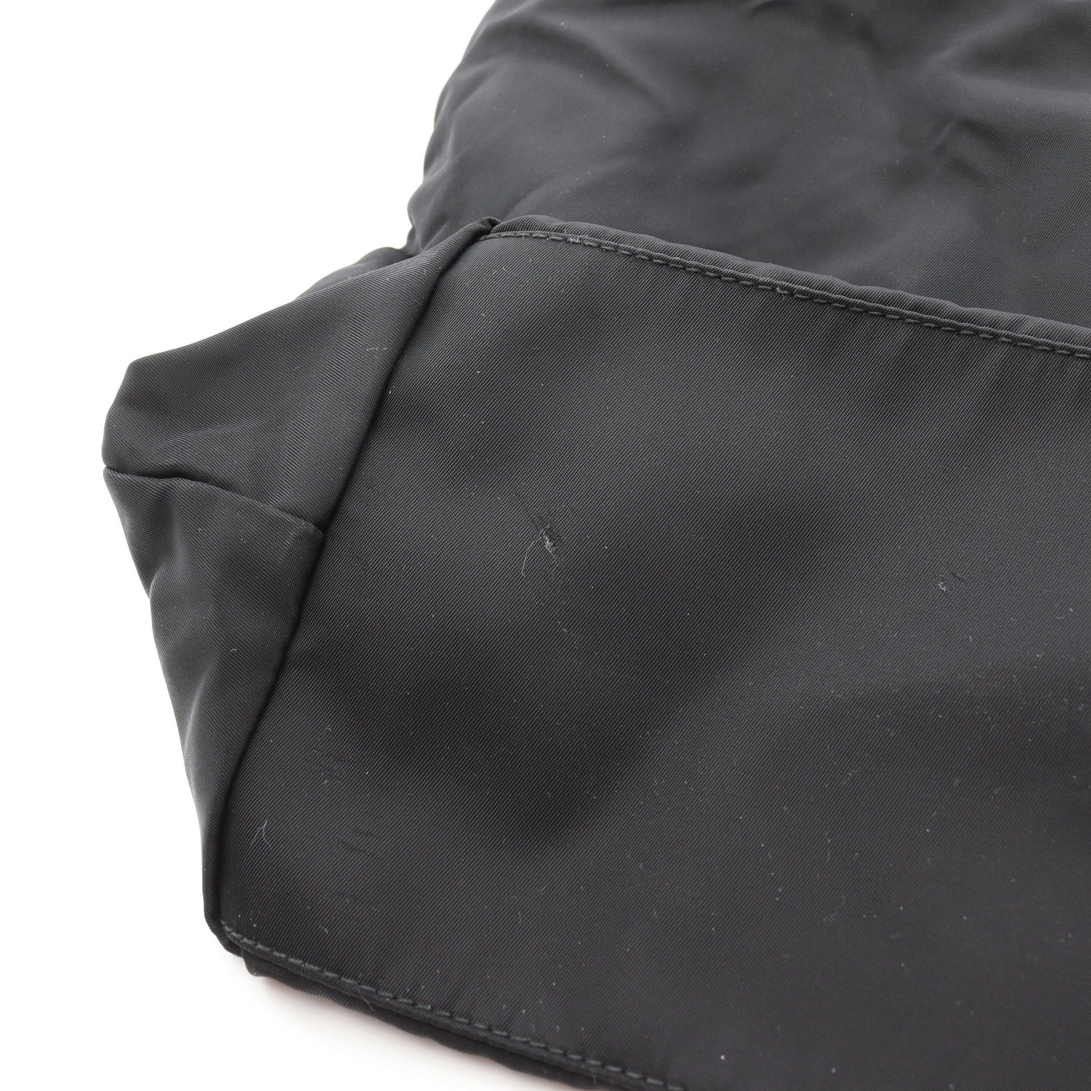 Prada Prada Vela Shoulder Bag Tote Nylon Saffiano Leather Black Size ONE SIZE - 6 Thumbnail