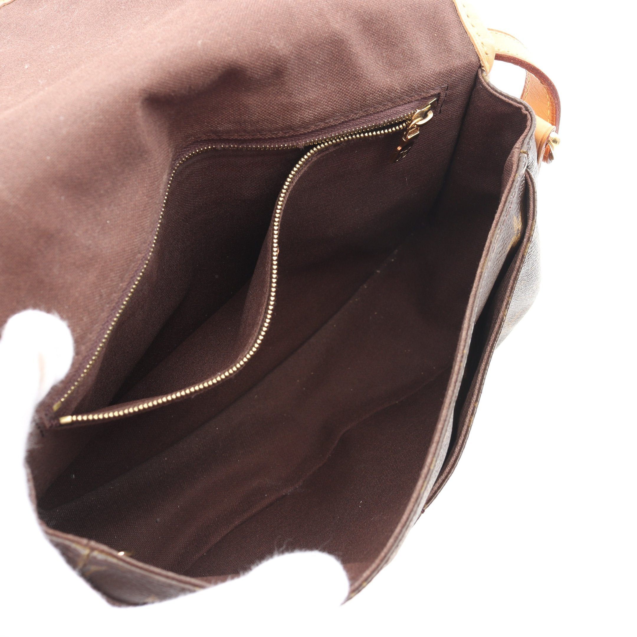 Louis Vuitton Louis Vuitton Menilmontant Pm Monogram Shoulder Bag Leather Brown Size ONE SIZE - 3 Thumbnail