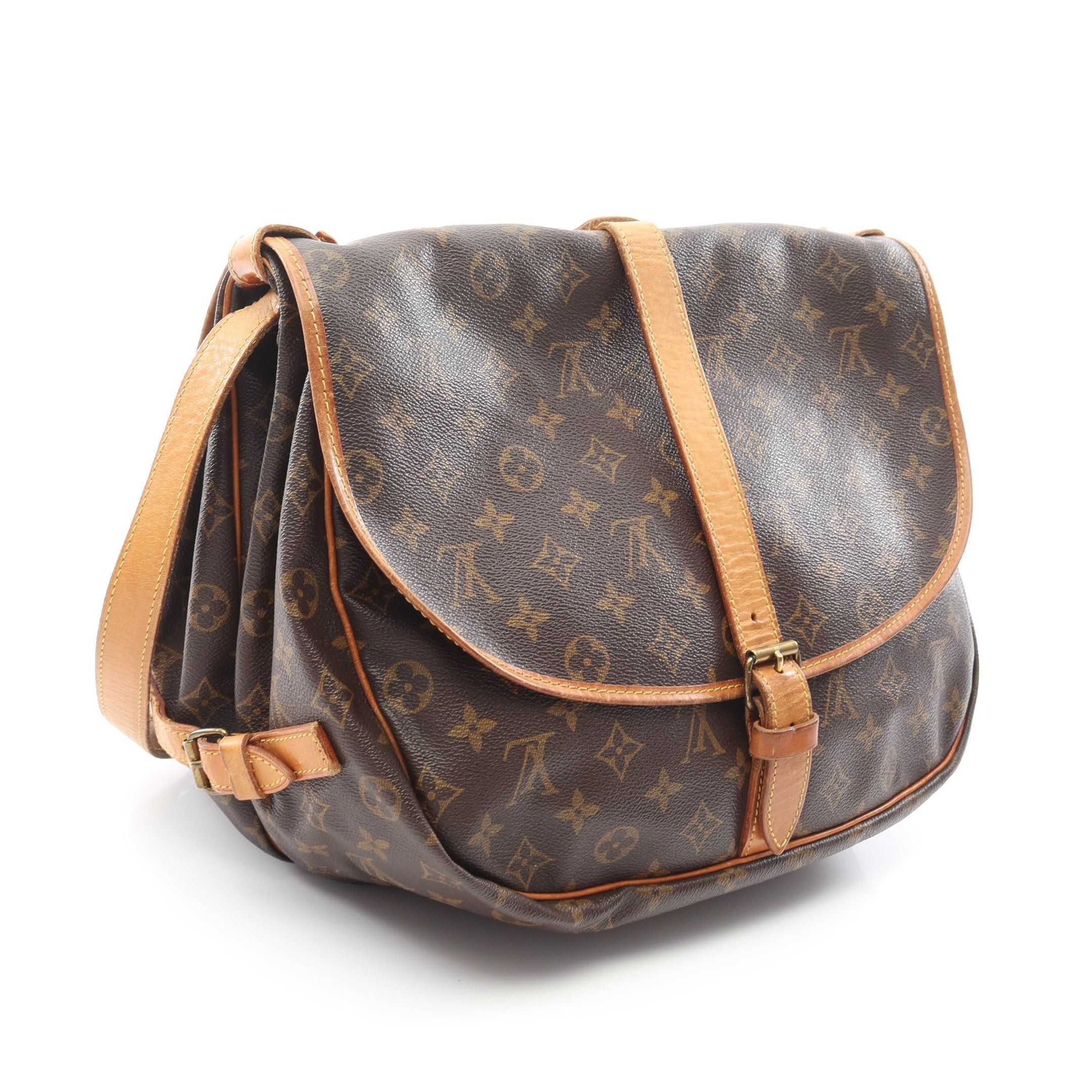 Louis Vuitton Louis Vuitton Saumur 35 Monogram Shoulder Bag Leather Brown Size ONE SIZE - 2 Thumbnail