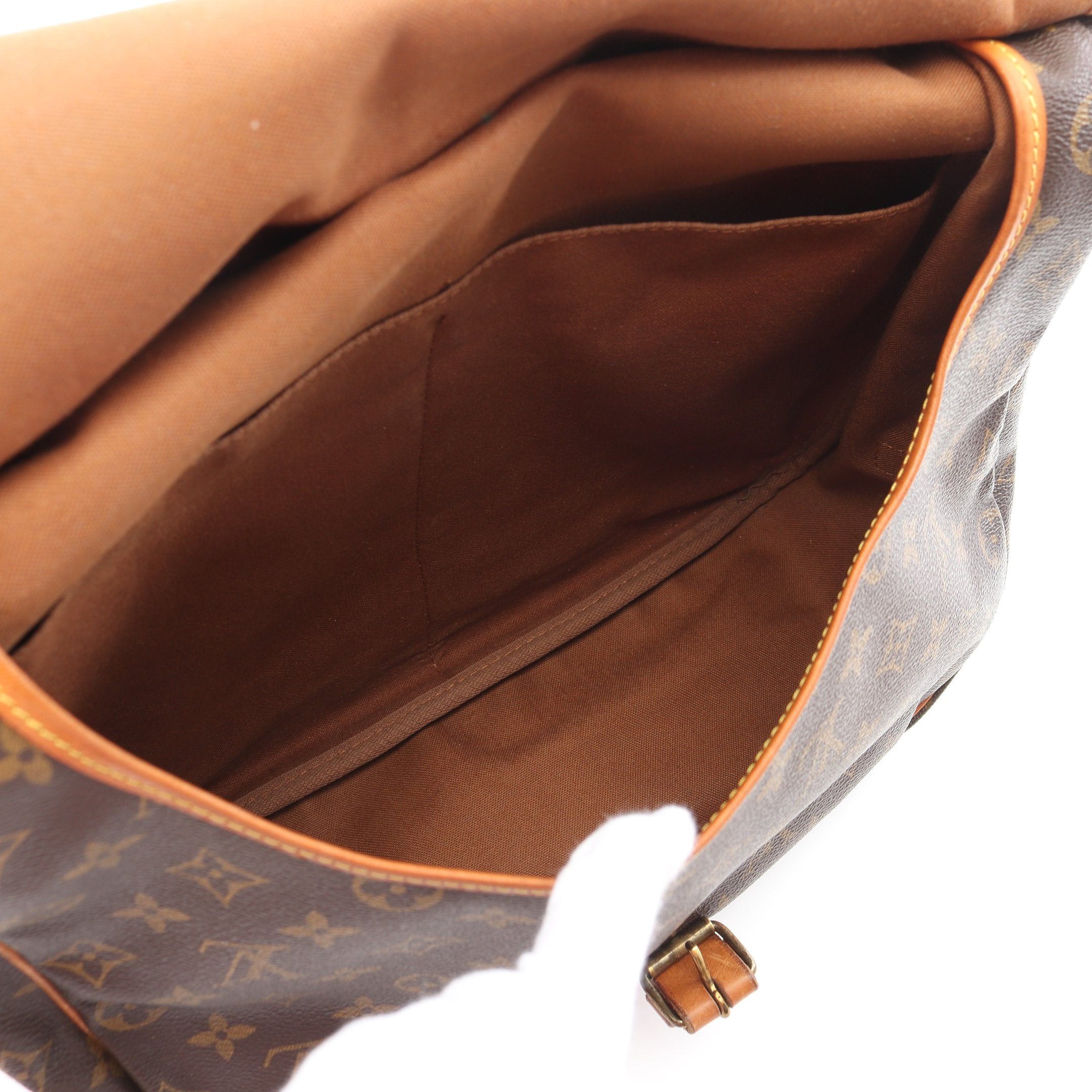 Louis Vuitton Louis Vuitton Saumur 35 Monogram Shoulder Bag Leather Brown Size ONE SIZE - 4 Thumbnail