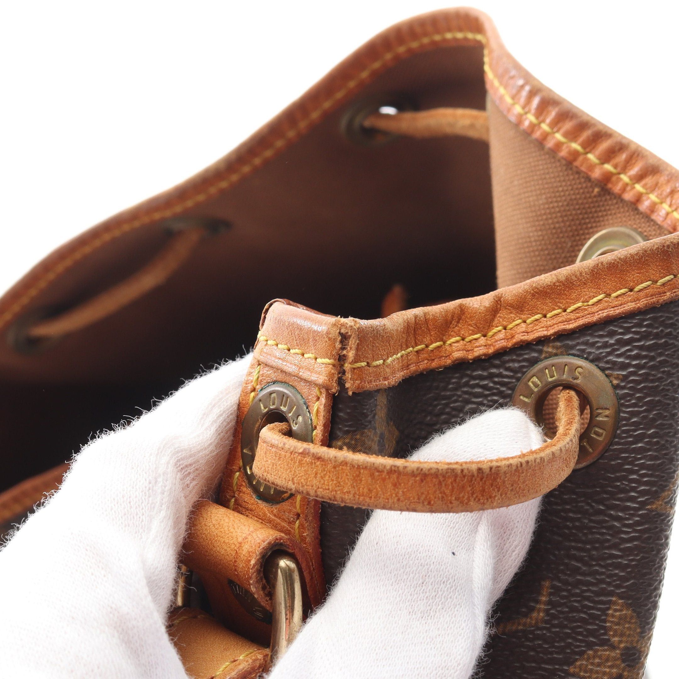 Louis Vuitton Louis Vuitton Peti Noe Monogram Shoulder Bag Leather Brown Size ONE SIZE - 11 Thumbnail