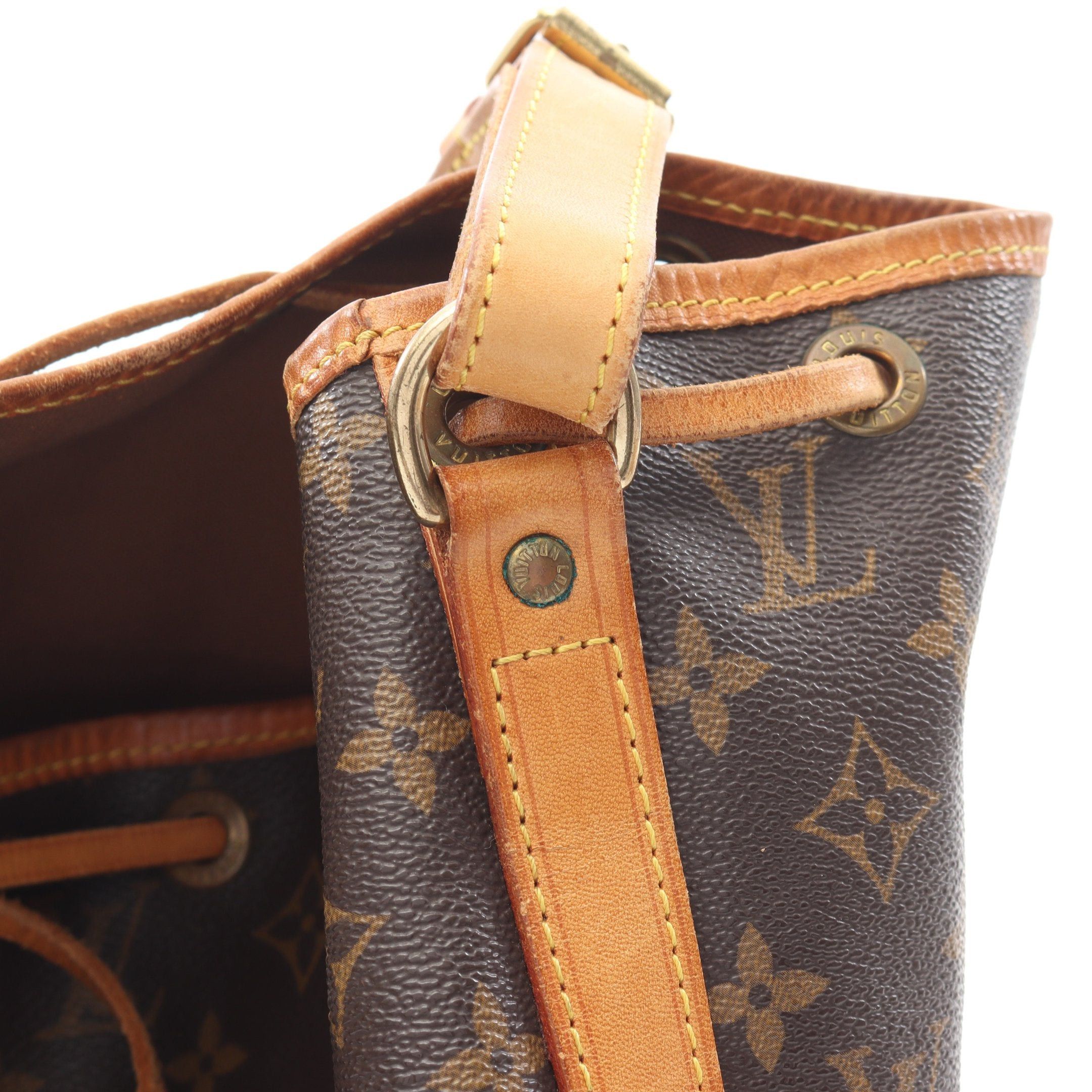 Louis Vuitton Louis Vuitton Peti Noe Monogram Shoulder Bag Leather Brown Size ONE SIZE - 12 Thumbnail