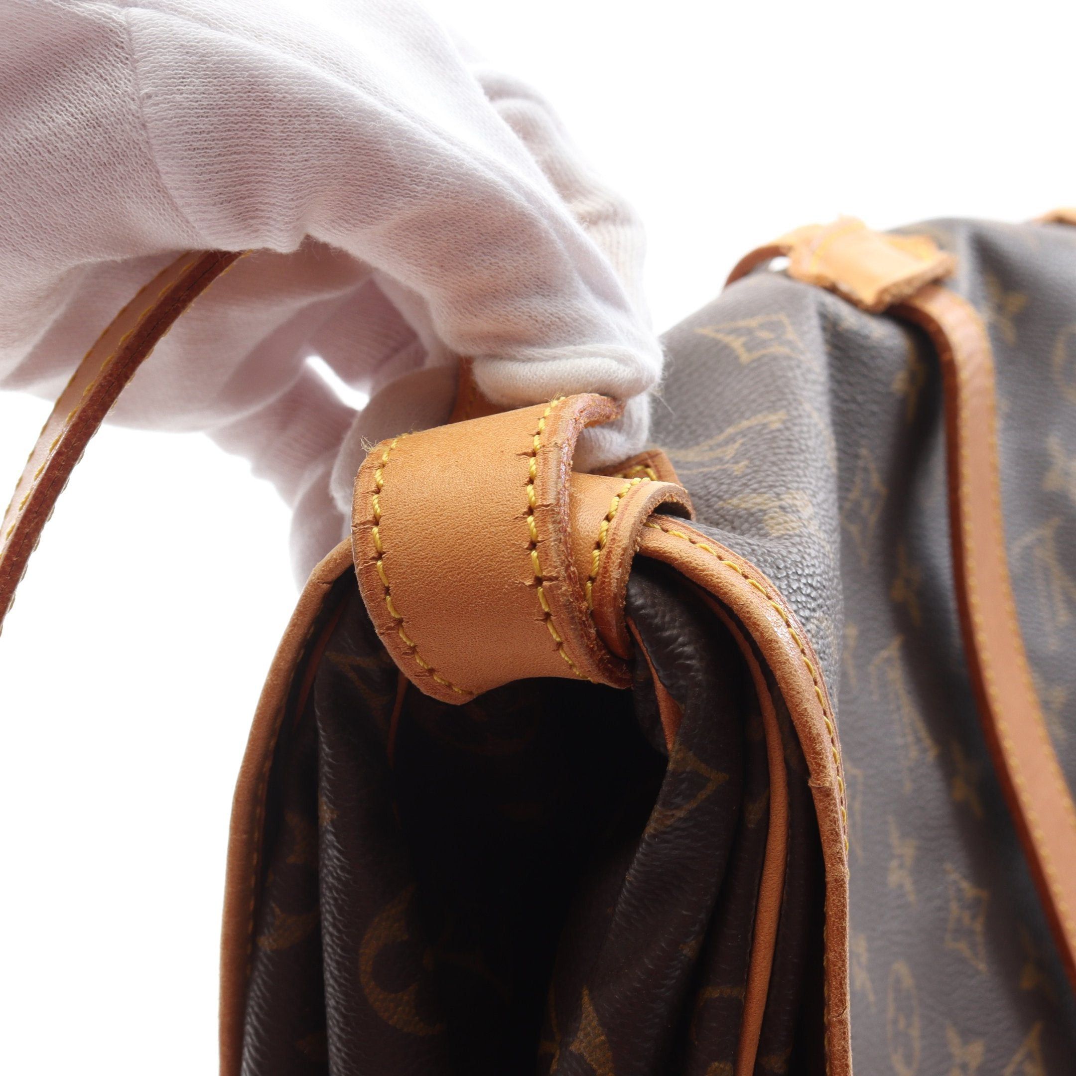Louis Vuitton Louis Vuitton Saumur 35 Monogram Shoulder Bag Leather Brown Size ONE SIZE - 14 Thumbnail