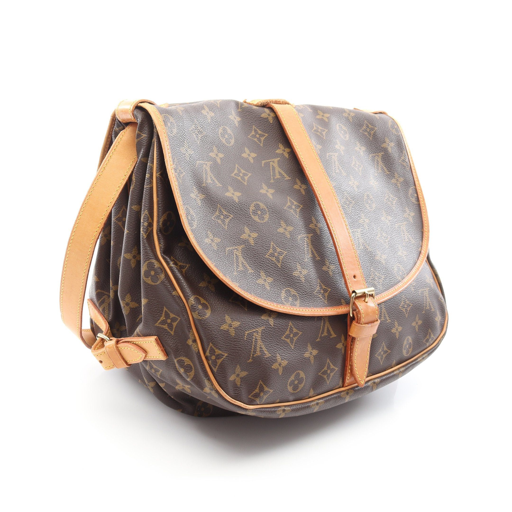 Louis Vuitton Louis Vuitton Saumur 35 Monogram Shoulder Bag Leather Brown Size ONE SIZE - 2 Thumbnail