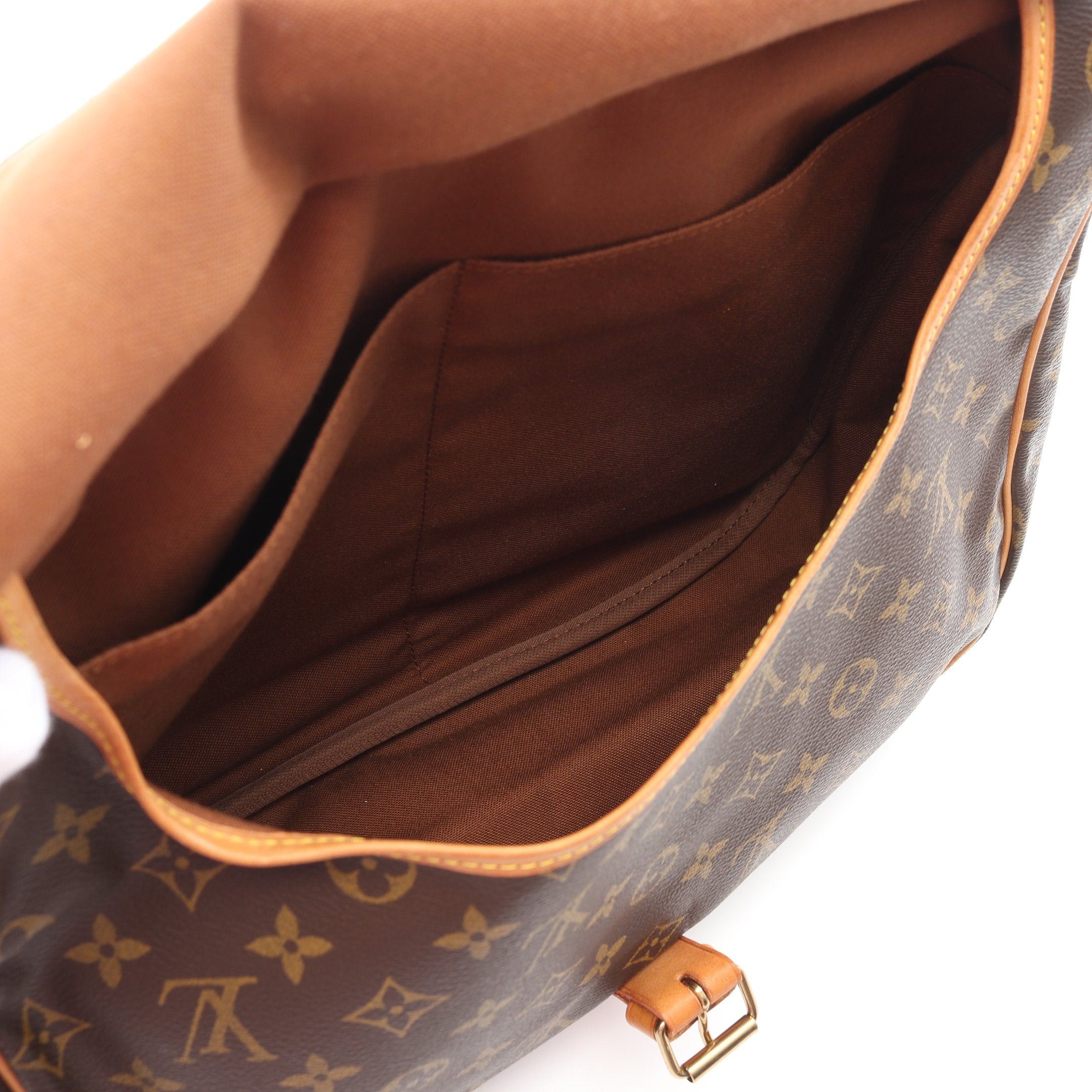 Louis Vuitton Louis Vuitton Saumur 35 Monogram Shoulder Bag Leather Brown Size ONE SIZE - 4 Thumbnail