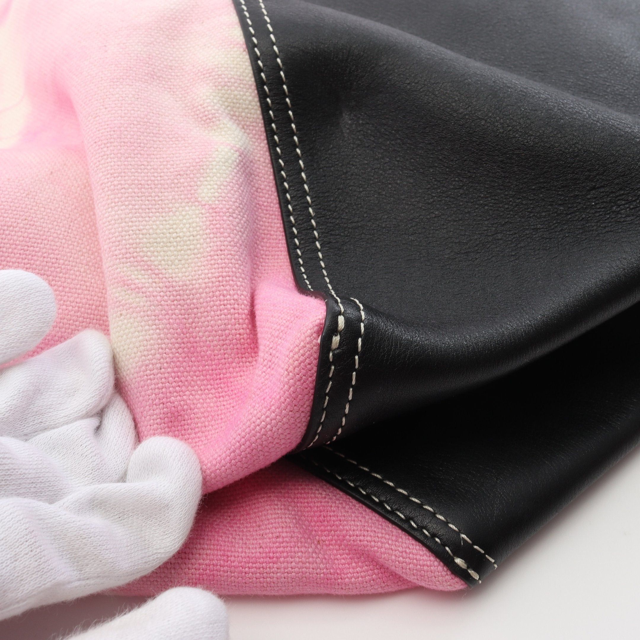 Celine Celine Tie Dye Handbag Tote Bag Canvas Leather Pink Black Size ONE SIZE - 8 Thumbnail