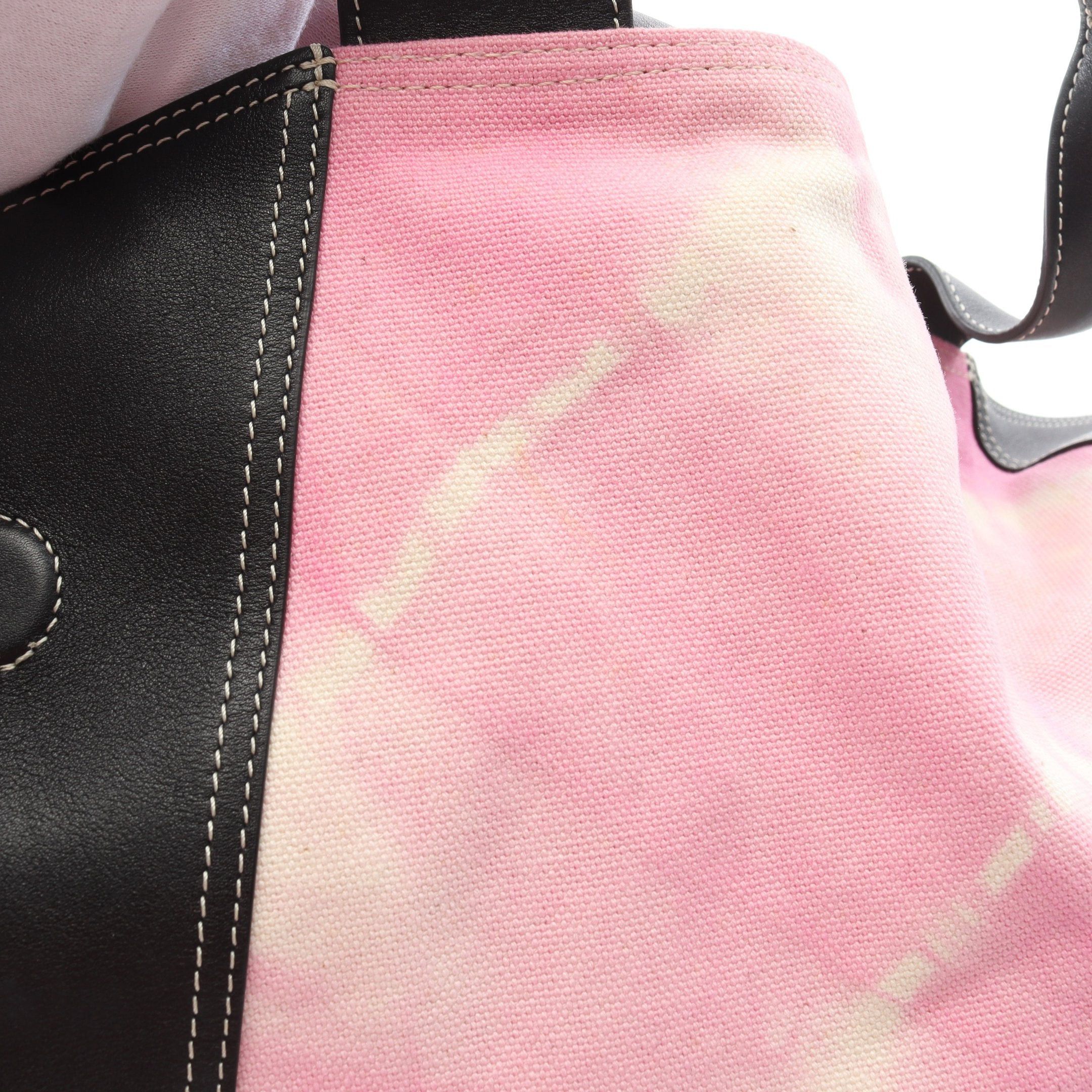 Celine Celine Tie Dye Handbag Tote Bag Canvas Leather Pink Black Size ONE SIZE - 10 Thumbnail