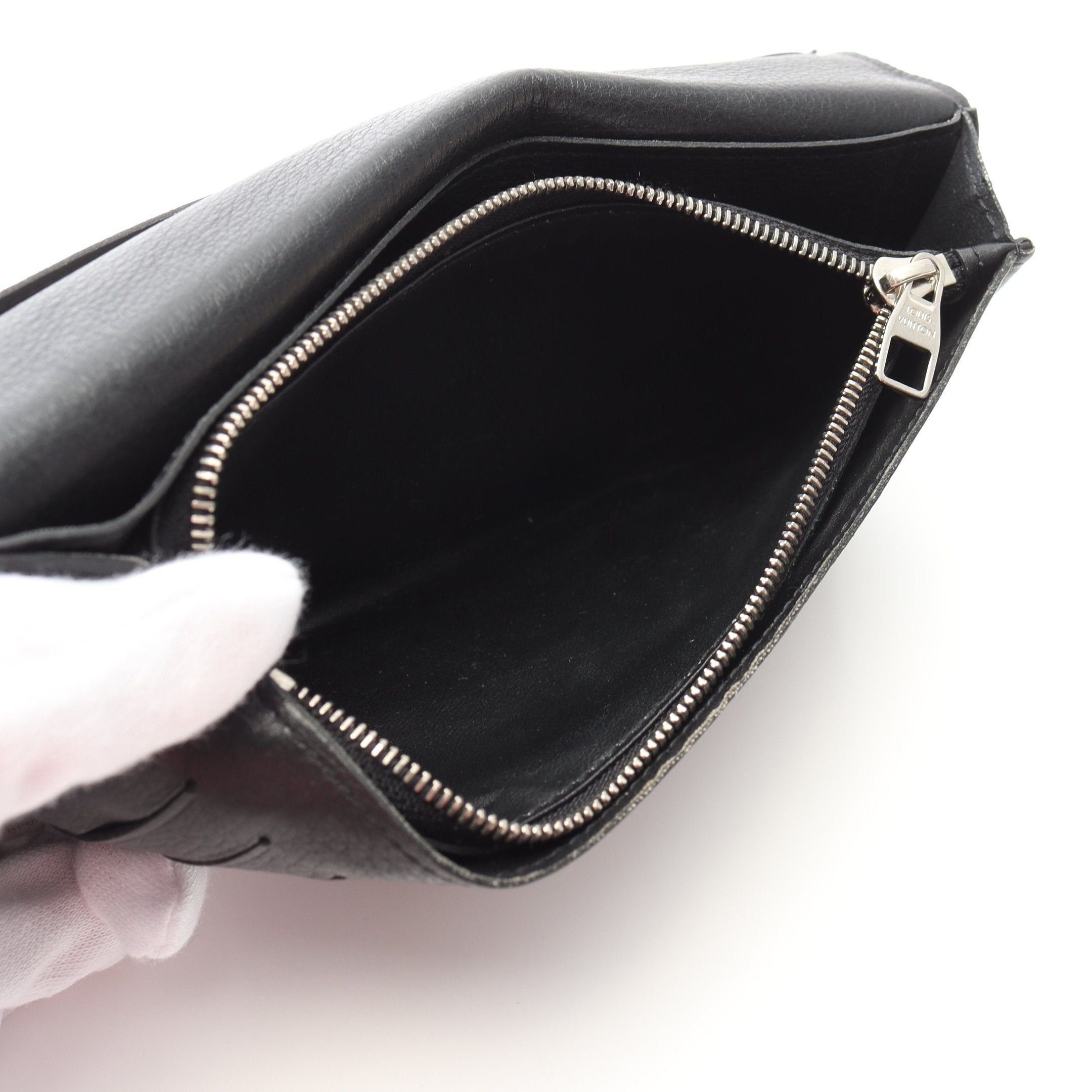 Louis Vuitton Louis Vuitton Portefeuil Brother Taurillon Leather Noir Bi-Fold Long Wallet Black Size ONE SIZE - 4 Thumbnail