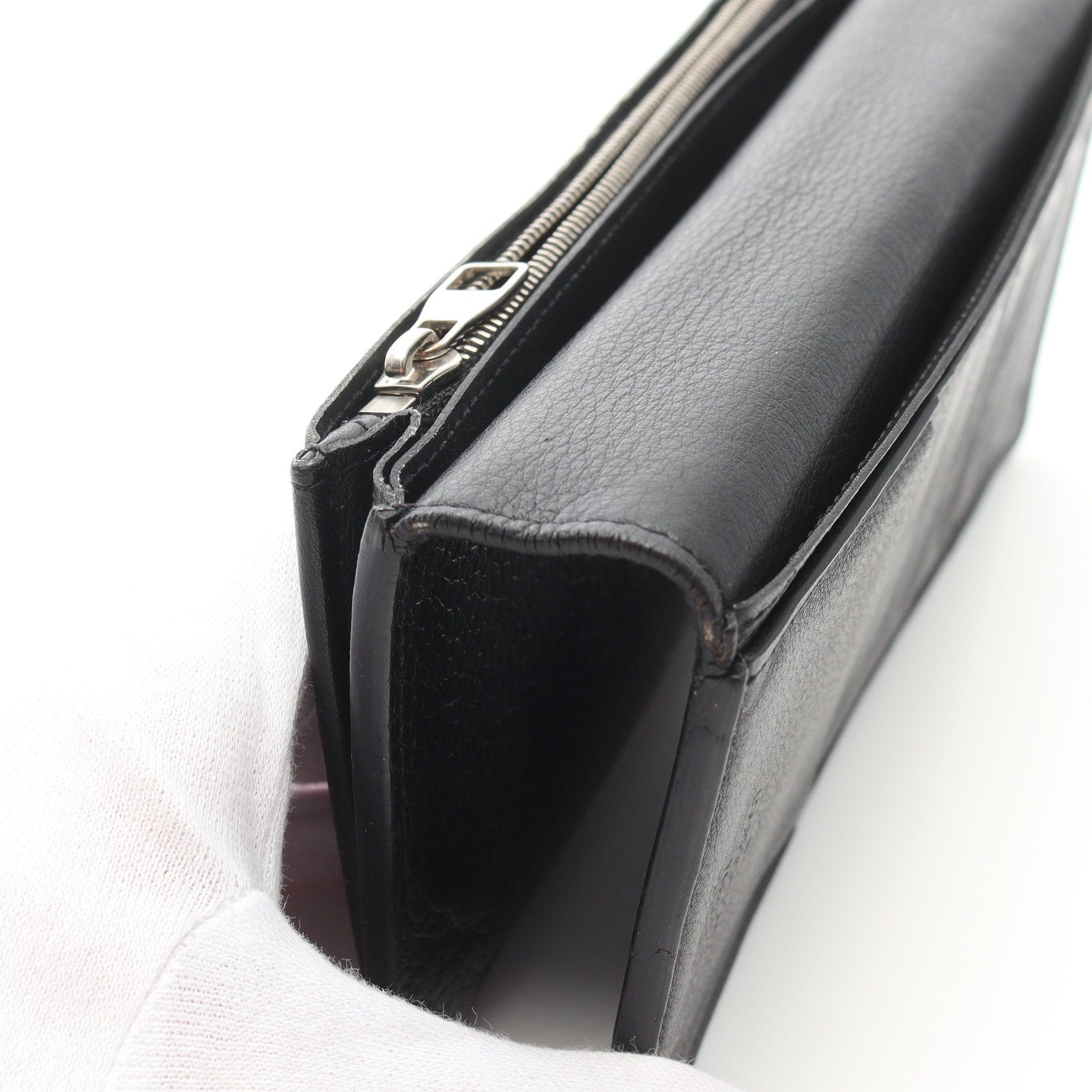 Louis Vuitton Louis Vuitton Portefeuil Brother Taurillon Leather Noir Bi-Fold Long Wallet Black Size ONE SIZE - 11 Thumbnail