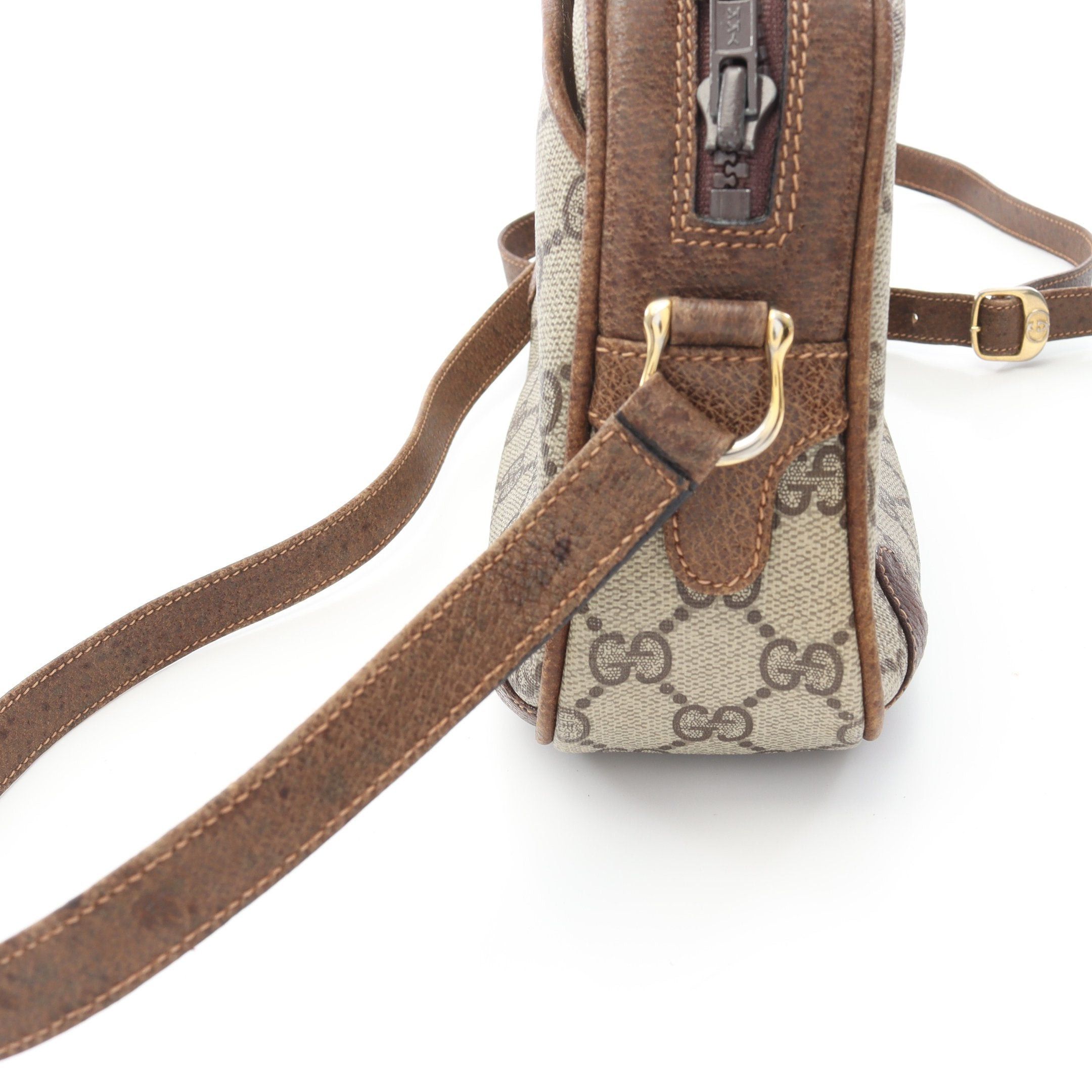 Gucci Gucci Old Gucci Sherry Line Gg Plus Shoulder Bag Leather Beige Brown Size ONE SIZE - 13 Thumbnail
