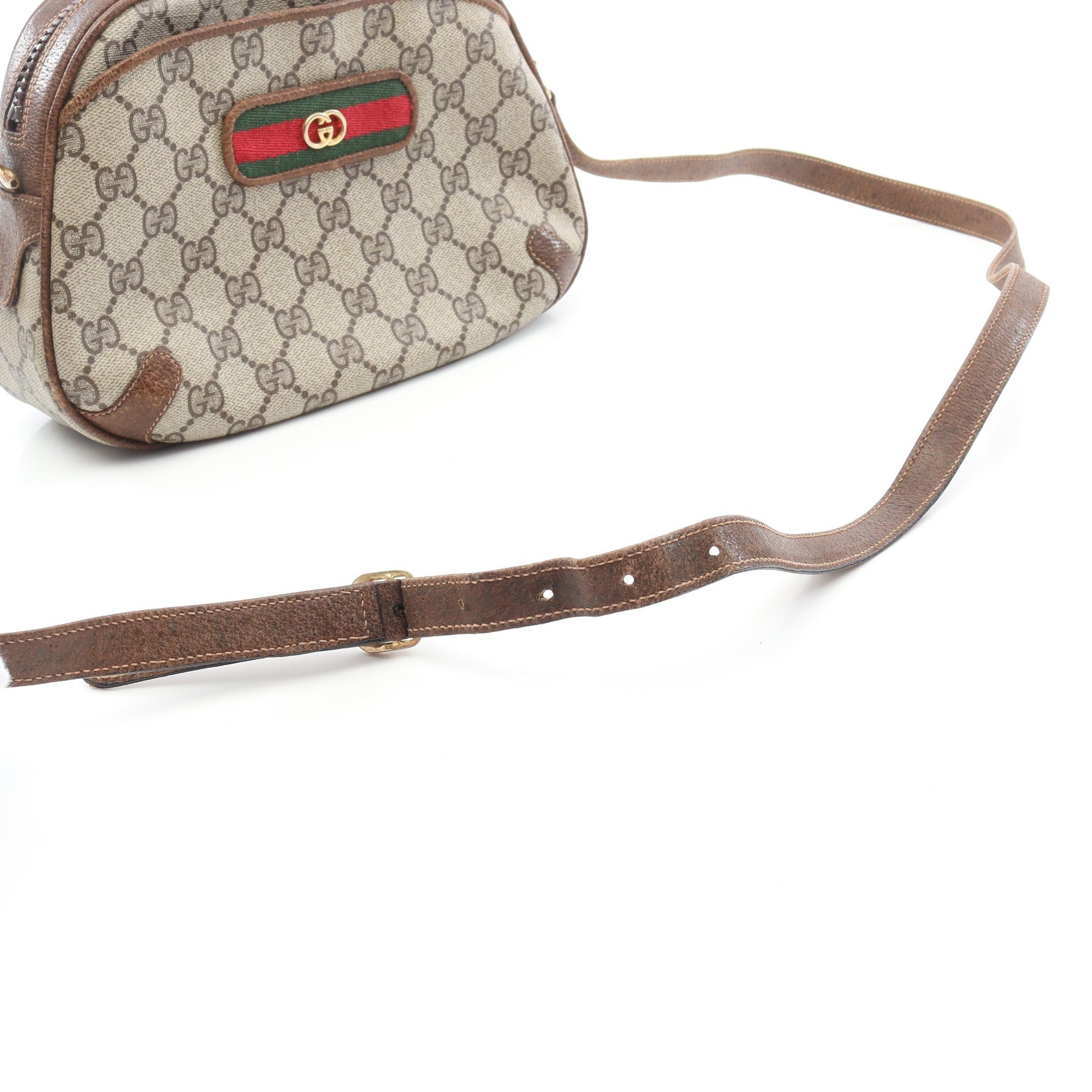 Gucci Gucci Old Gucci Sherry Line Gg Plus Shoulder Bag Leather Beige Brown Size ONE SIZE - 11 Thumbnail