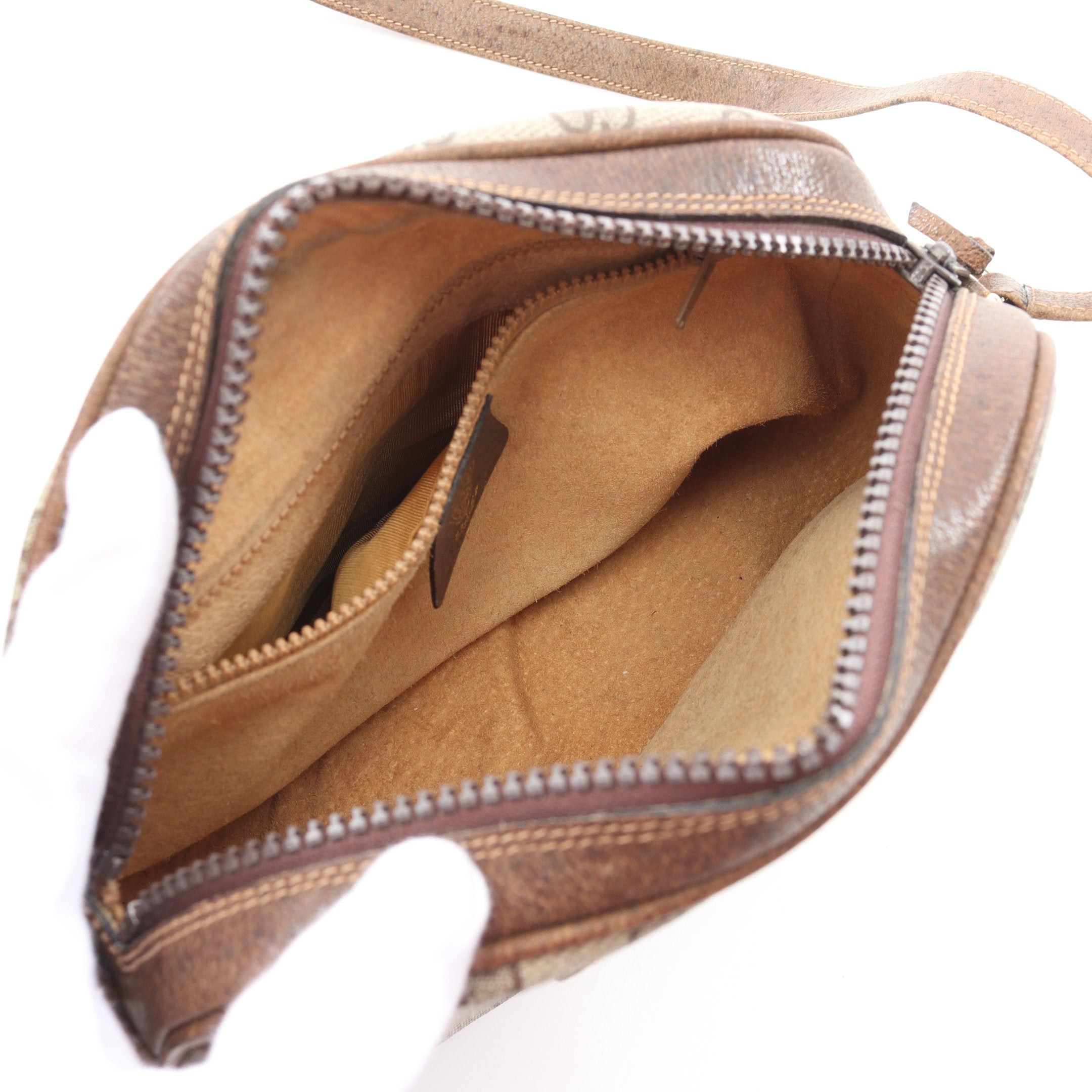 Gucci Gucci Old Gucci Sherry Line Gg Plus Shoulder Bag Leather Beige Brown Size ONE SIZE - 3 Thumbnail