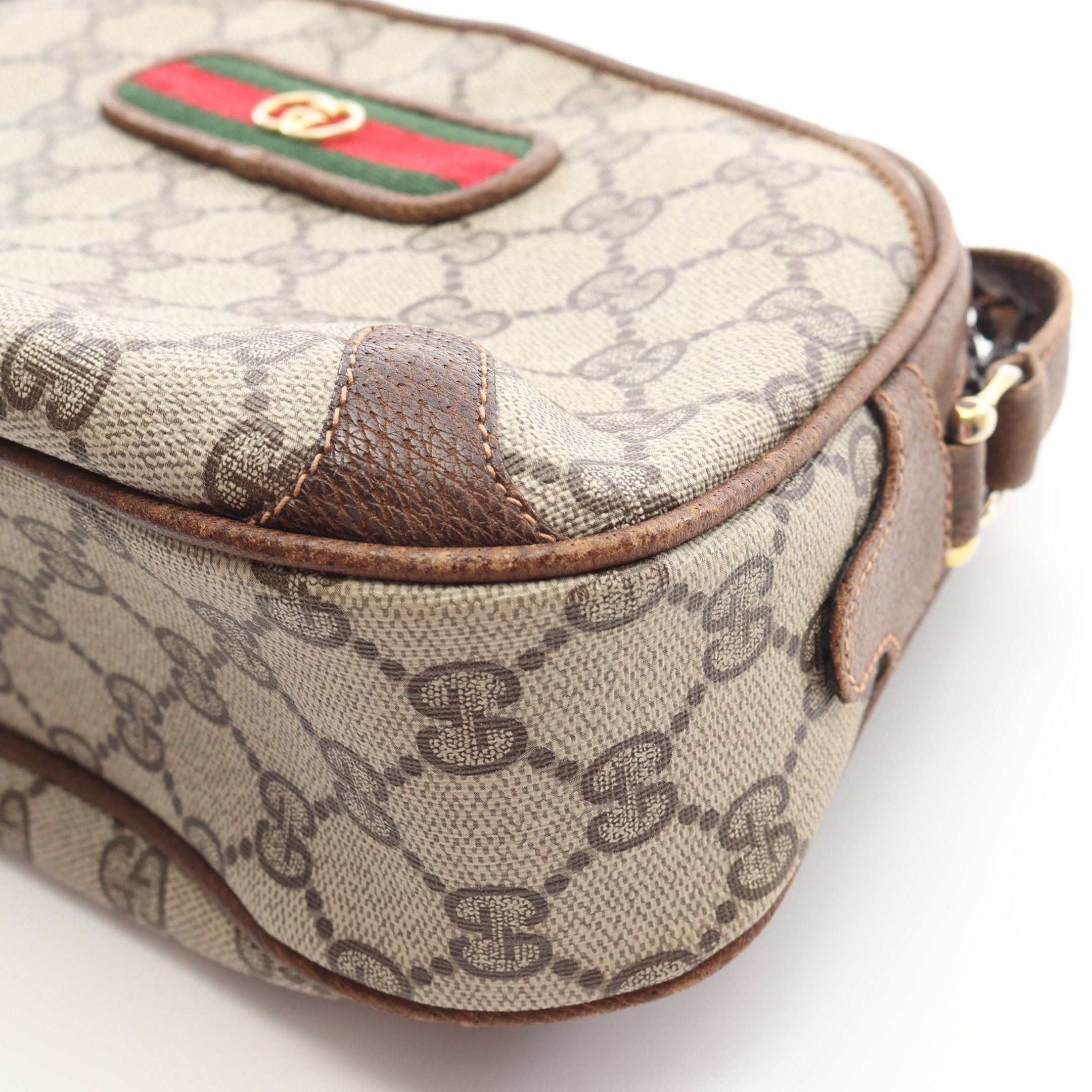 Gucci Gucci Old Gucci Sherry Line Gg Plus Shoulder Bag Leather Beige Brown Size ONE SIZE - 8 Thumbnail