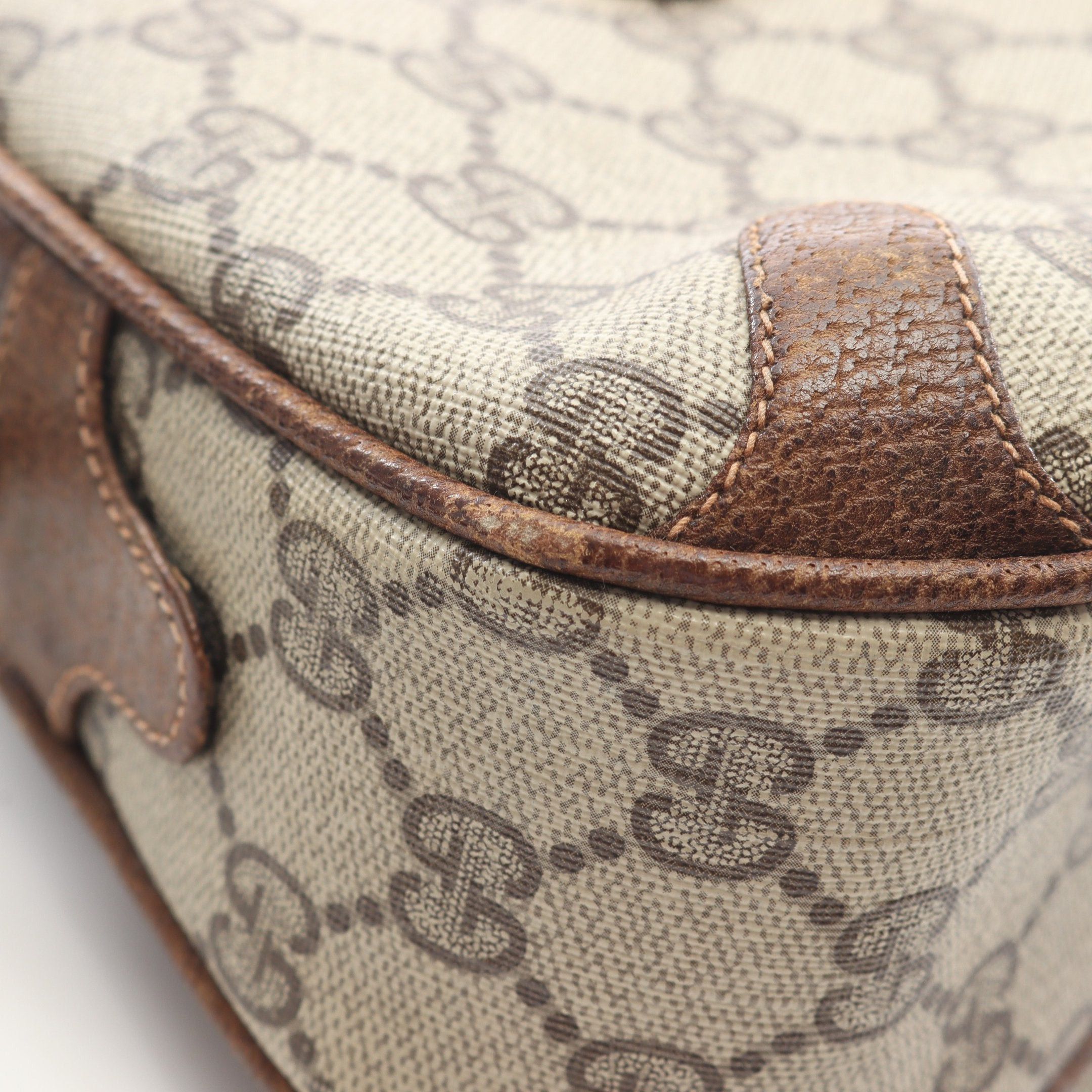 Gucci Gucci Old Gucci Sherry Line Gg Plus Shoulder Bag Leather Beige Brown Size ONE SIZE - 7 Thumbnail
