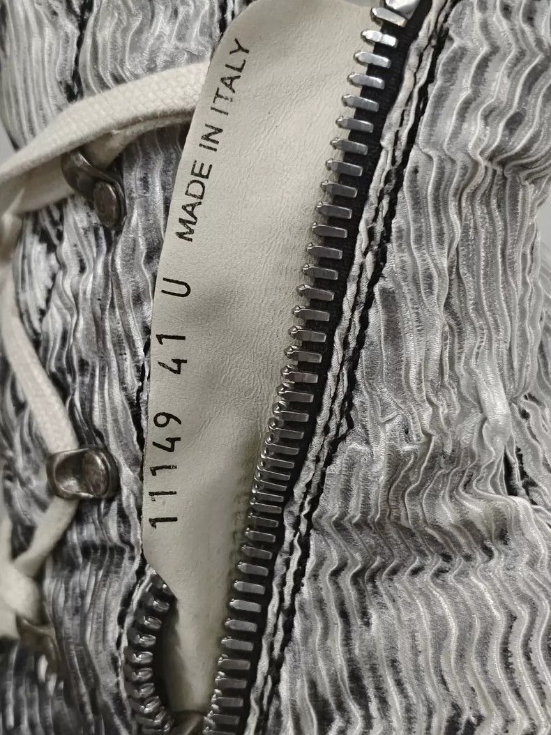 Rick Owens Rick Owens High Top Canvas Sneakers with Stripes-dmc Size US 9 / EU 42 - 9 Thumbnail
