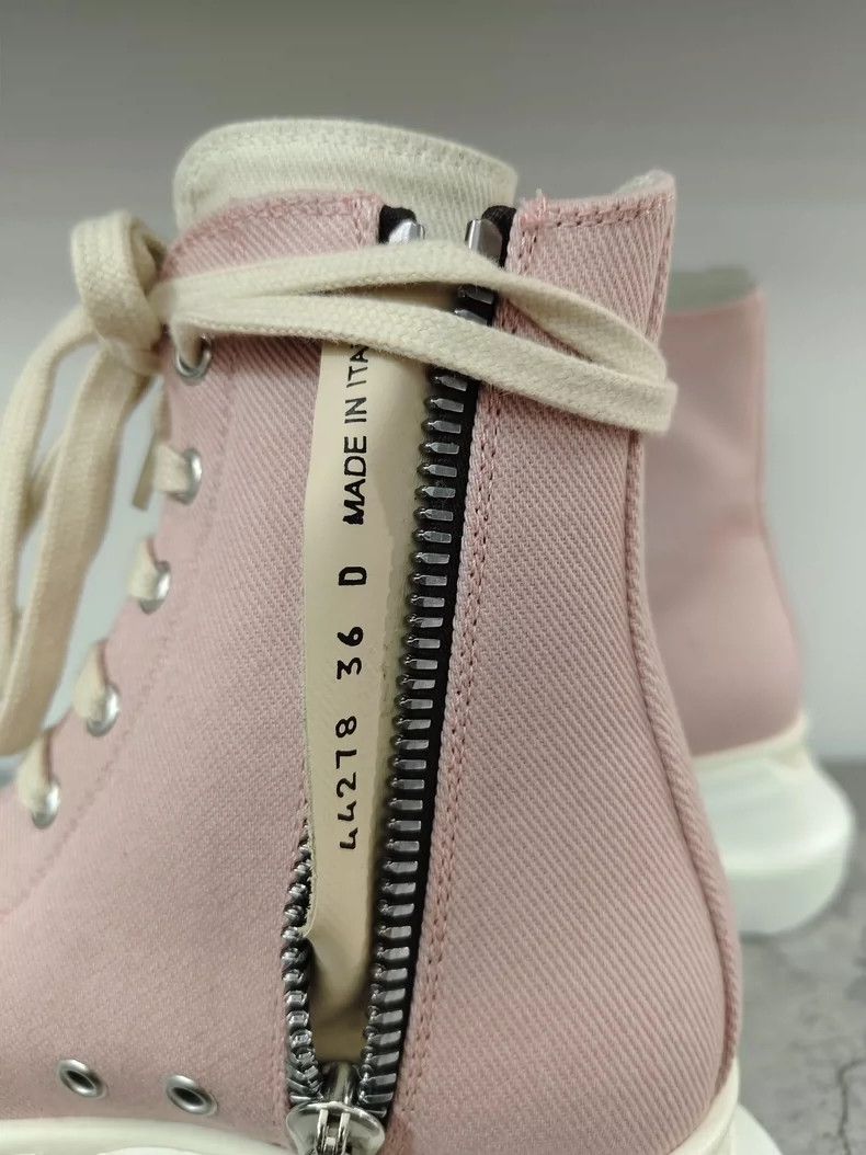 Rick Owens Rick Owens Pink High-Top Sneakers-dmc Size US 5 / EU 37 - 9 Thumbnail