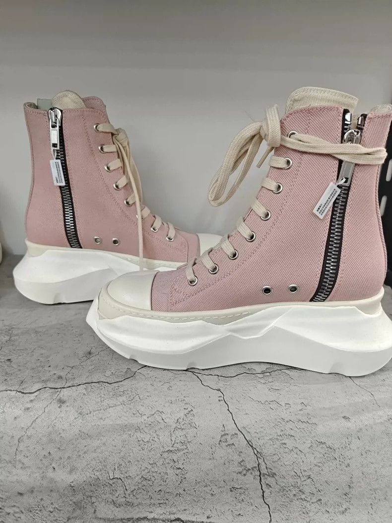 Rick Owens Rick Owens Pink High-Top Sneakers-dmc Size US 5 / EU 37 - 6 Thumbnail