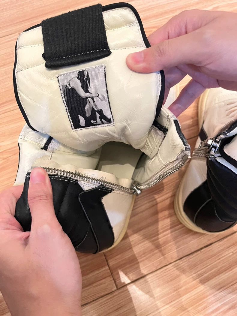 Rick Owens Rick Owens Black and White High-Top Sneakers-dmc Size US 7.5 / EU 40-41 - 3 Thumbnail