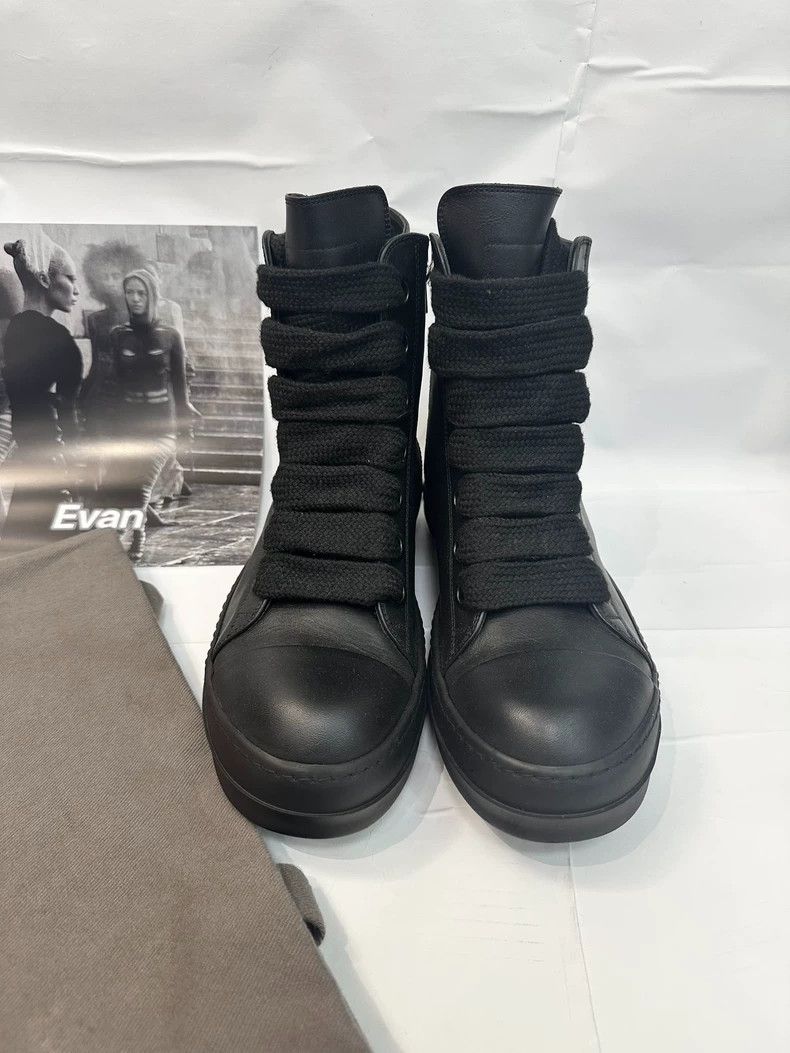 Rick Owens Rick Owens Black High-Top Sneakers with Thick Laces-dmc Size US 9 / EU 42 - 3 Thumbnail