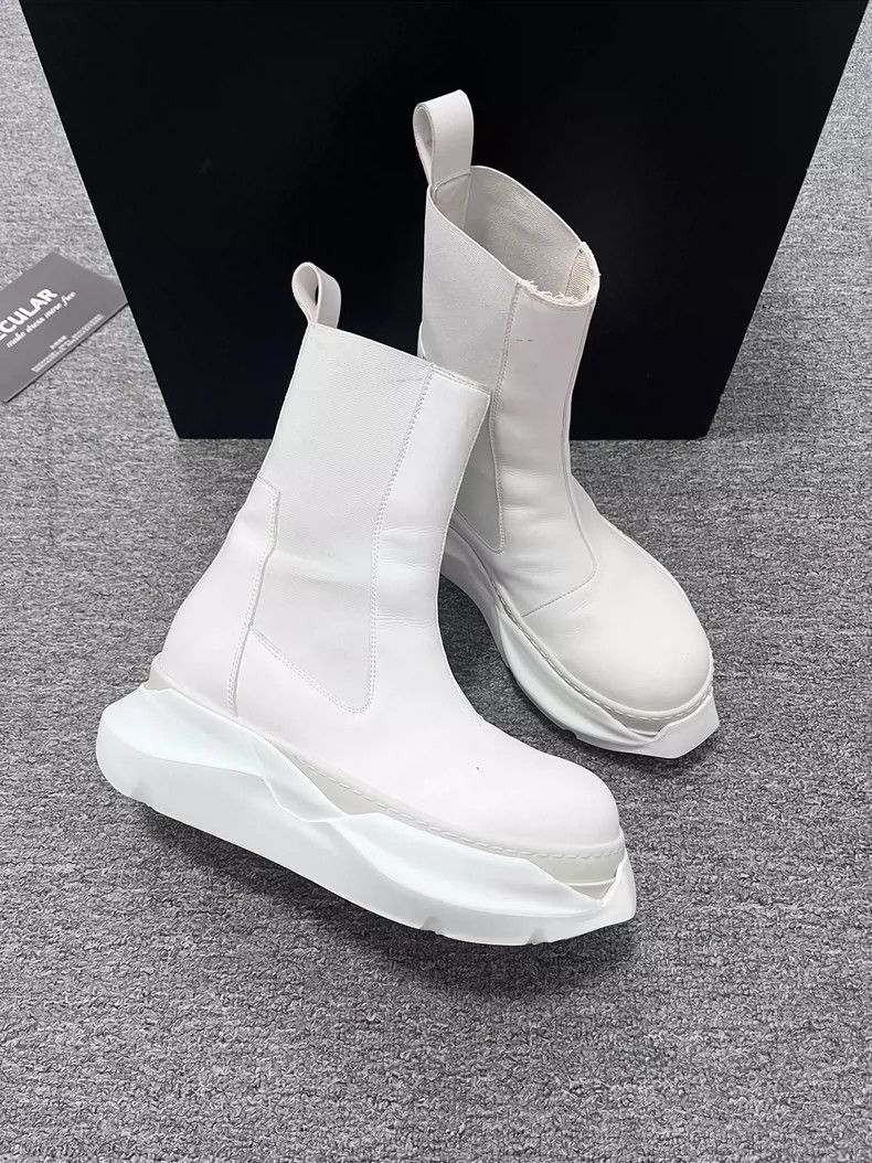 Rick Owens Rick Owens White Leather Chelsea Boots-dmc Size US 7.5 / EU 40-41 - 3 Thumbnail