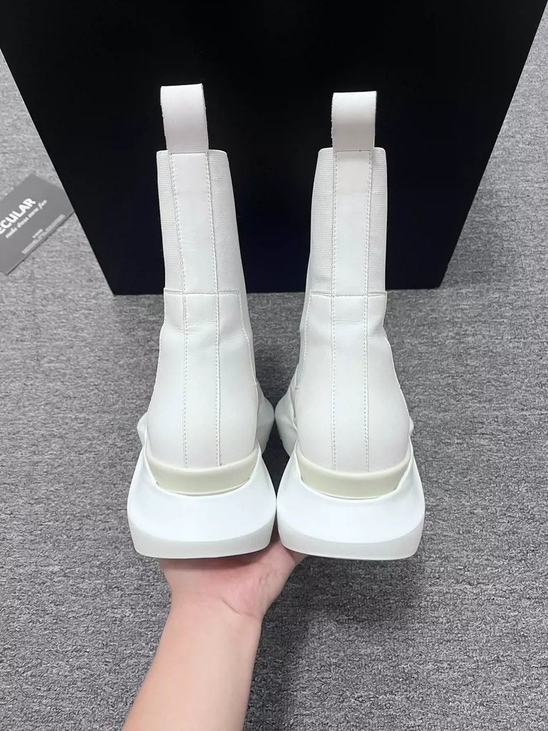Rick Owens Rick Owens White Leather Chelsea Boots-dmc Size US 7.5 / EU 40-41 - 6 Thumbnail