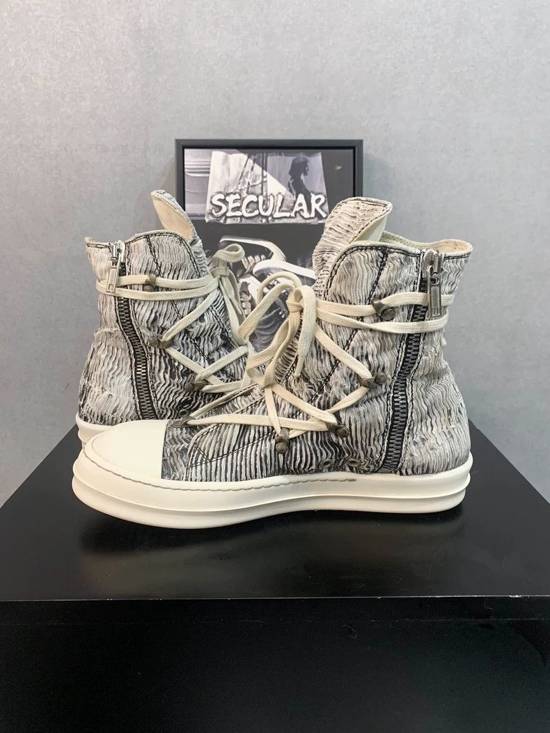 Rick Owens Rick Owens Black and White High-Top Sneakers-dmc Size US 9 / EU 42 - 6 Thumbnail