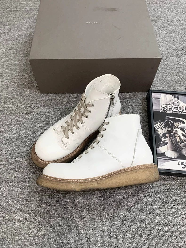 Rick Owens Rick Owens White Leather Short Boots-dmc Size US 9 / EU 42 - 2 Thumbnail
