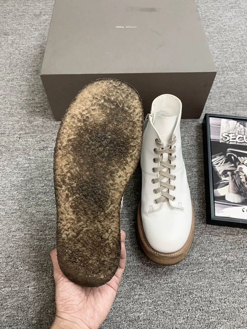 Rick Owens Rick Owens White Leather Short Boots-dmc Size US 9 / EU 42 - 8 Thumbnail